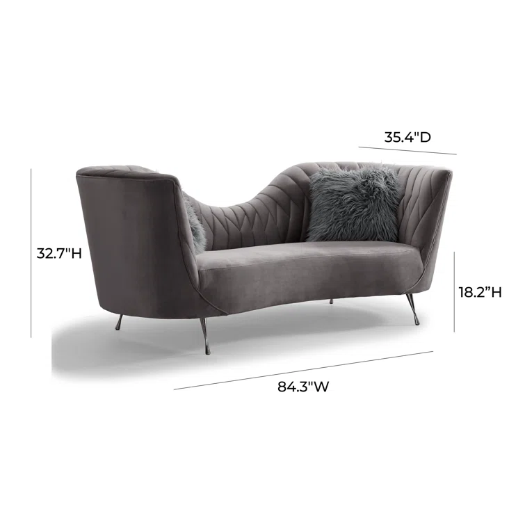 Dores 84.3'' Velvet Sofa
