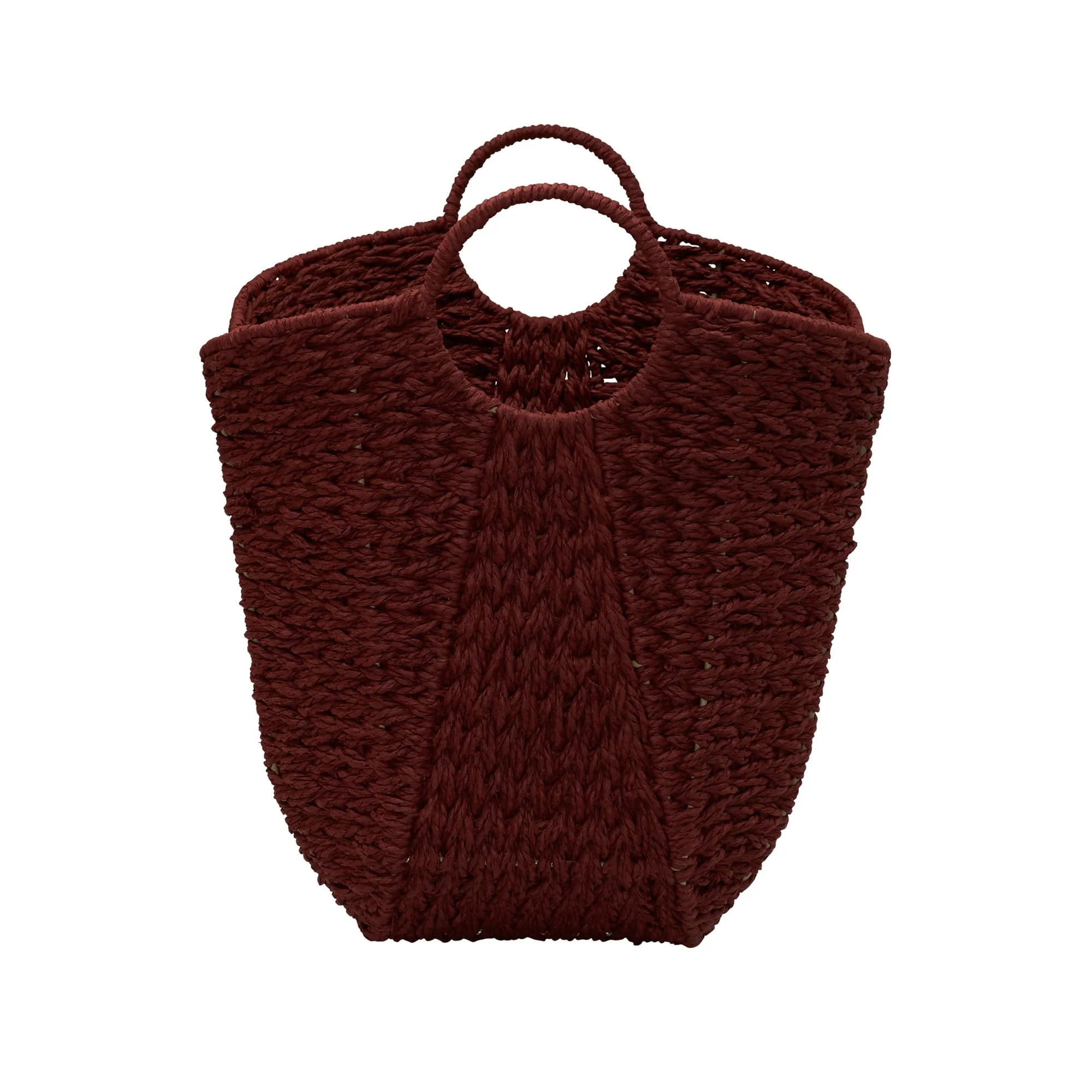 Household Essentials Woven Paper Rope Storage Basket with Handles