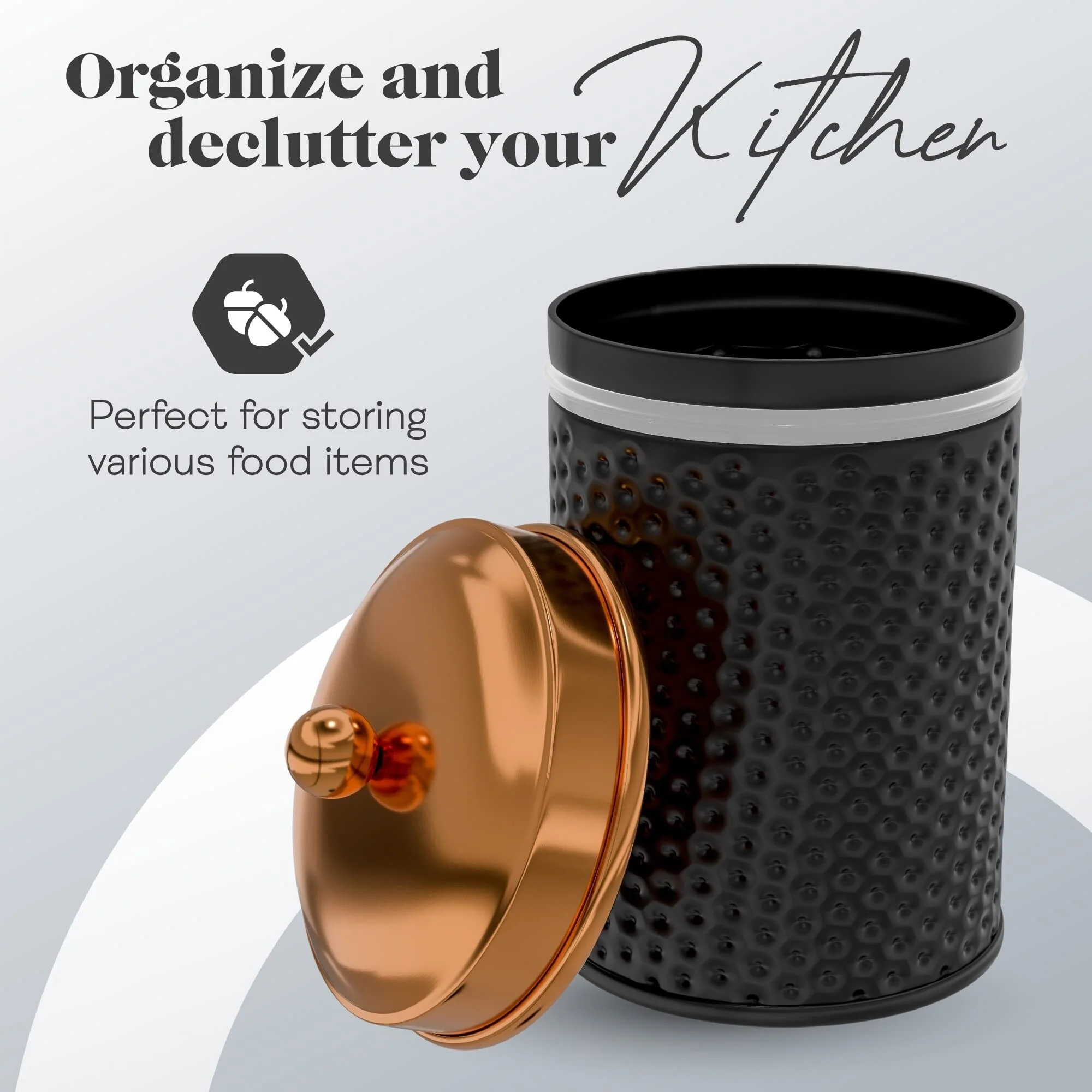 Amici Home Set of 2 Ashby Metal Canisters