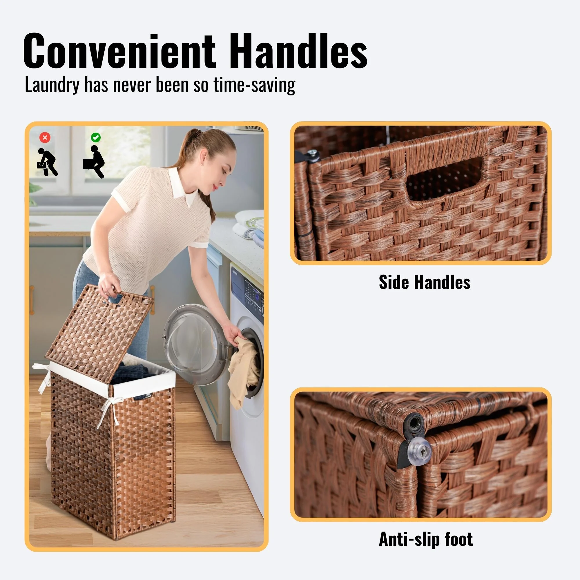GDFStudio - Ethan Monroe Laundry Hamper Set - Versatile and Stylish Storage Solution