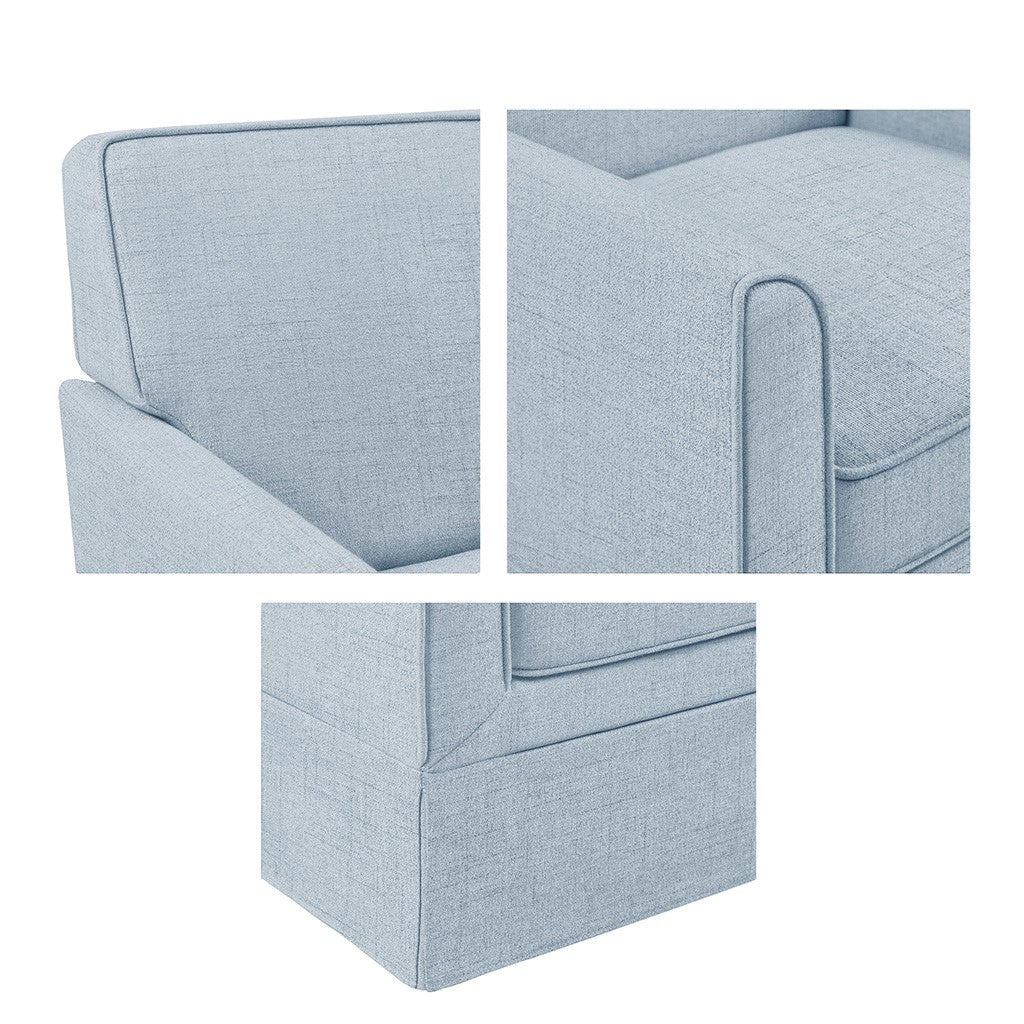 Upholstered Accent Chair with Track Arm and Skirted Base