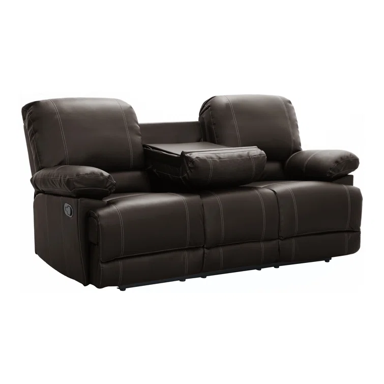 Taniyha 81'' Faux Leather Reclining Sofa