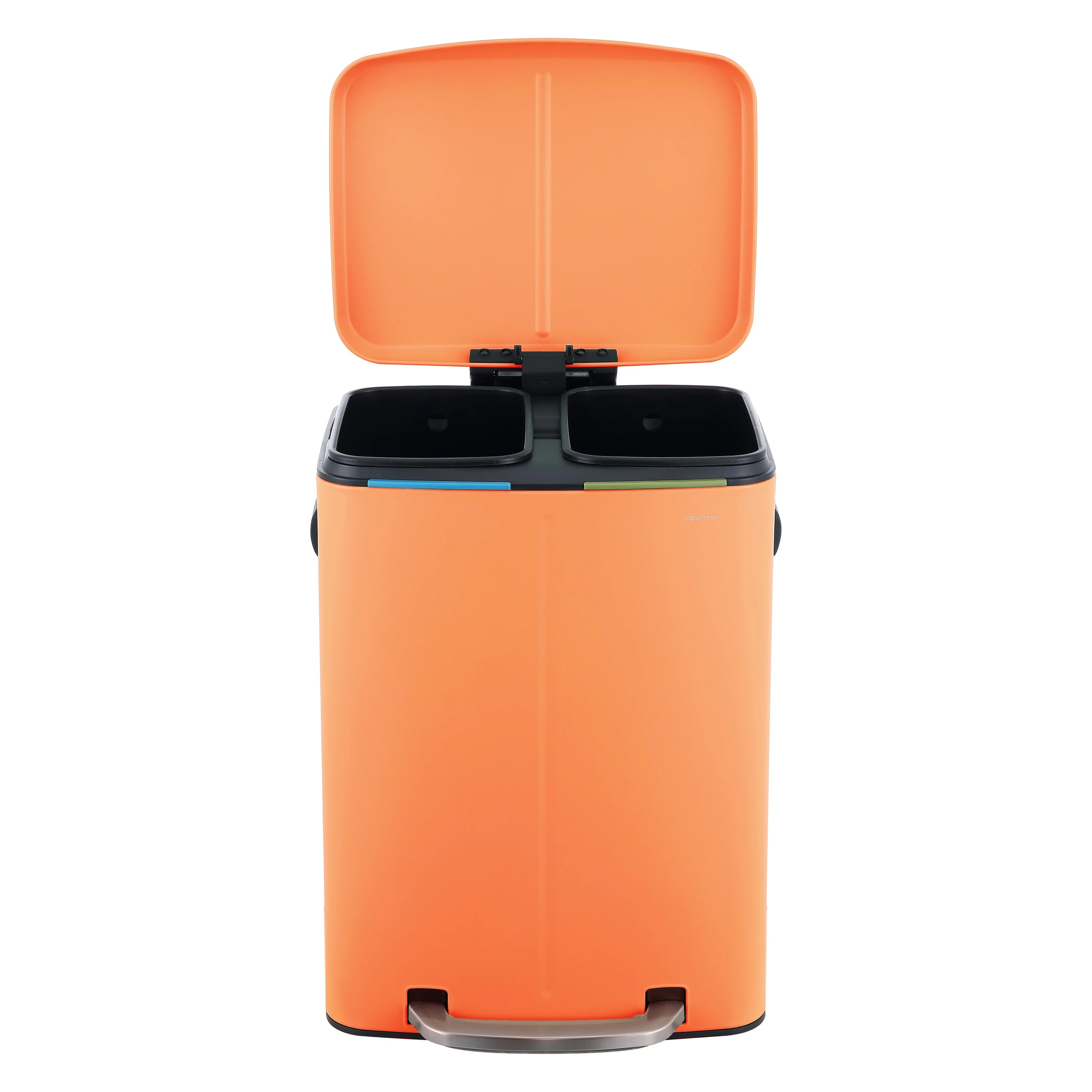 happimess 10.6-Gallon Double Bucket Trash Can with Soft Close Lid