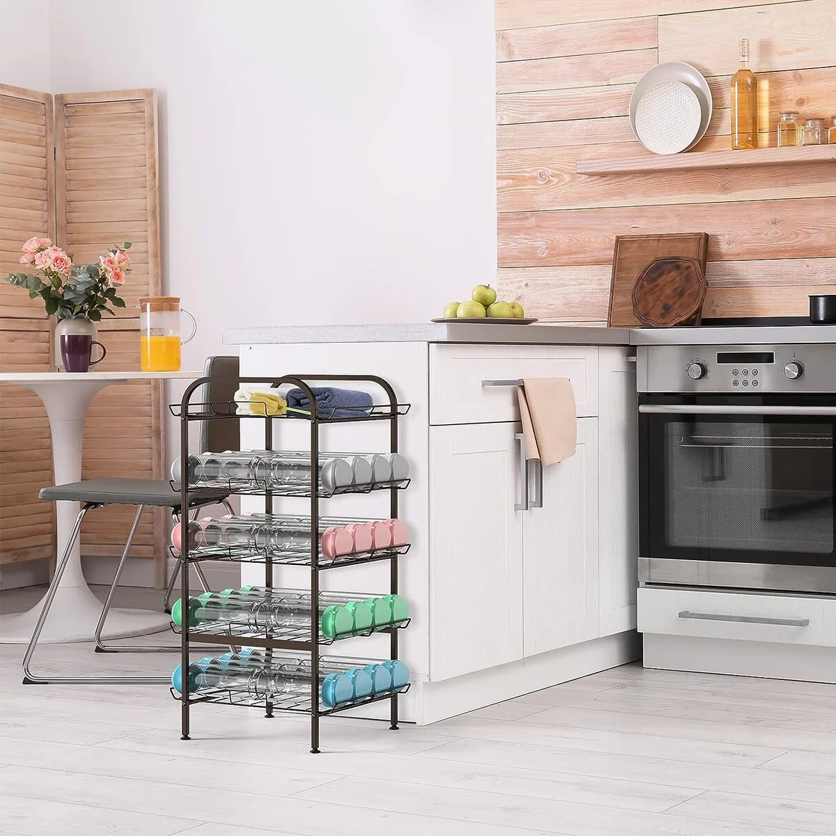 Water Bottle Organizer Vertical Free Standing Storage