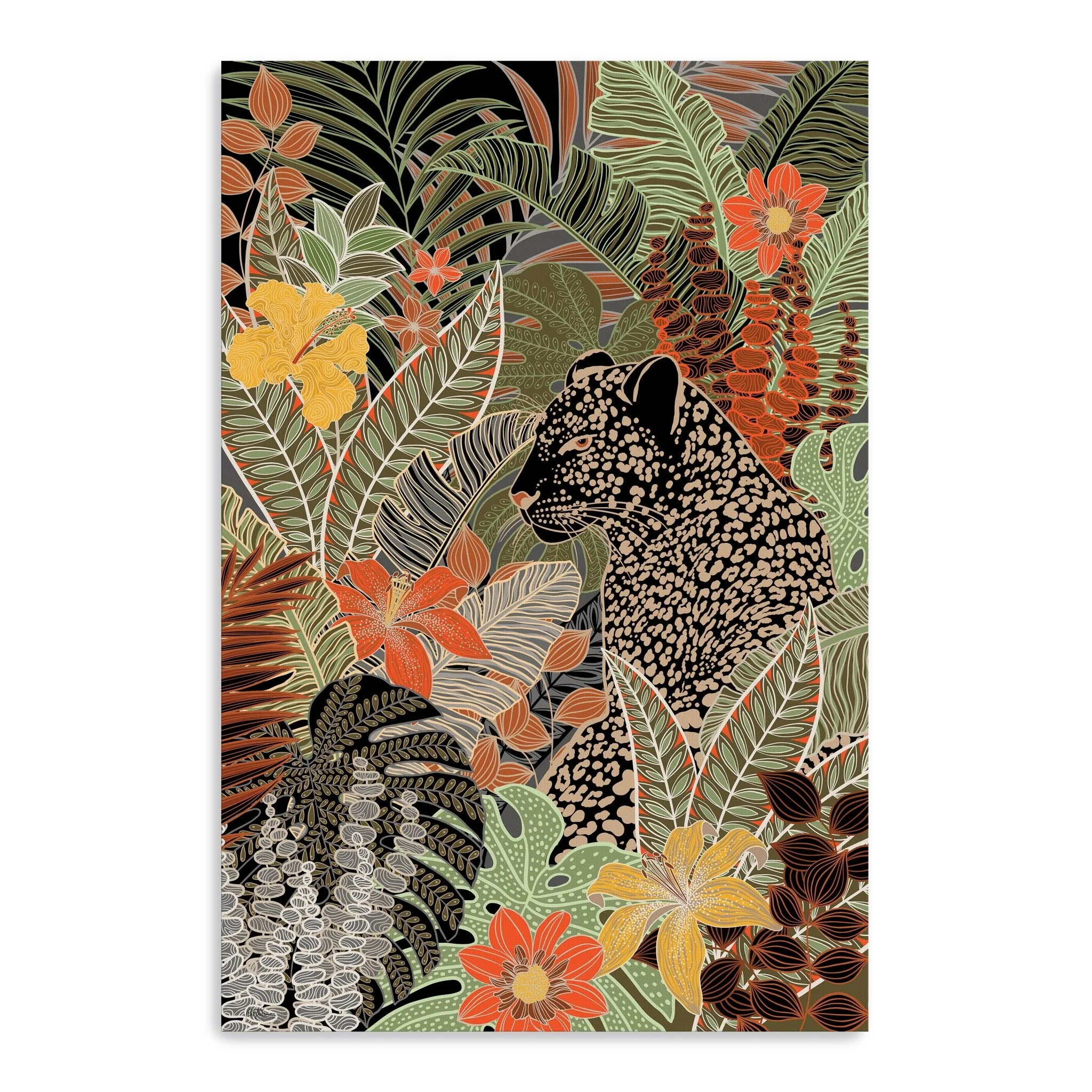 Modern Leopard Canvas Giclee Wall Art