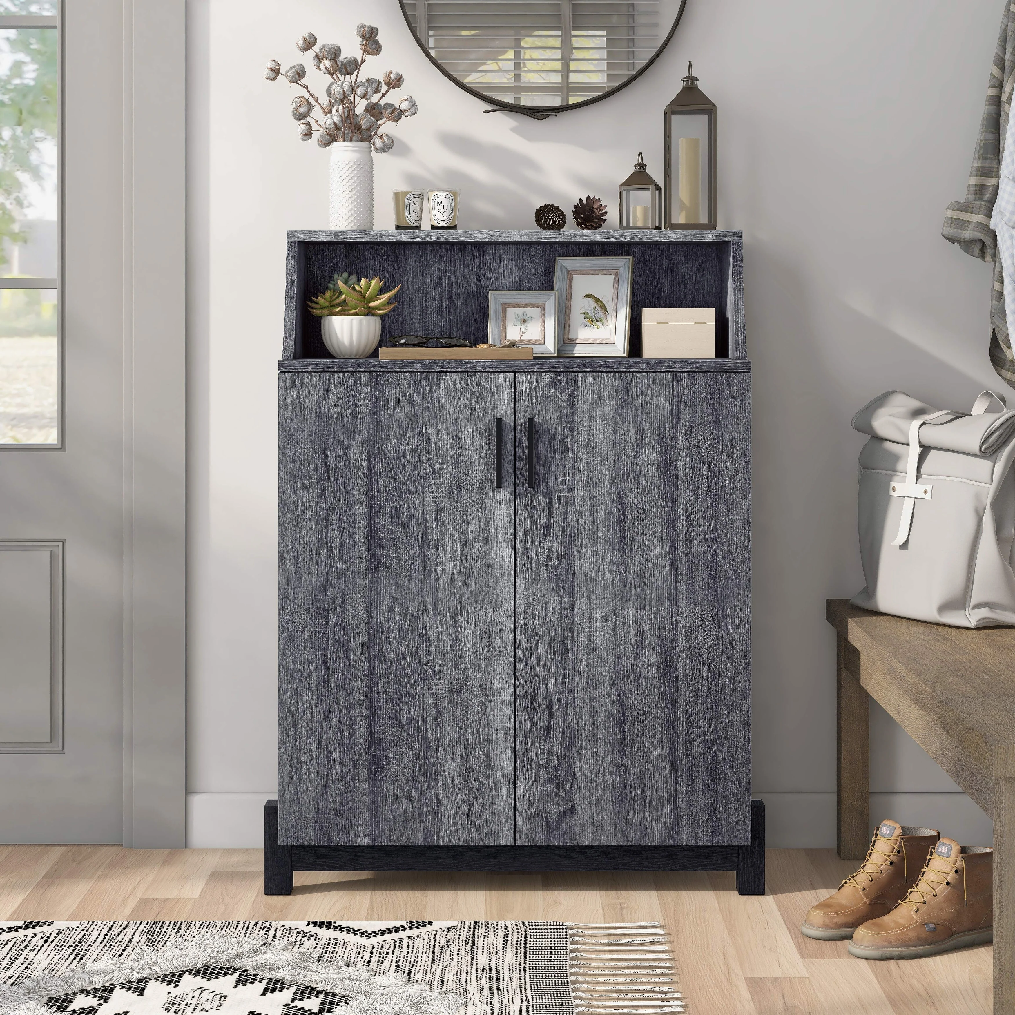 Sost Contemporary 5-shelf Shoe Cabinet by Furniture of America