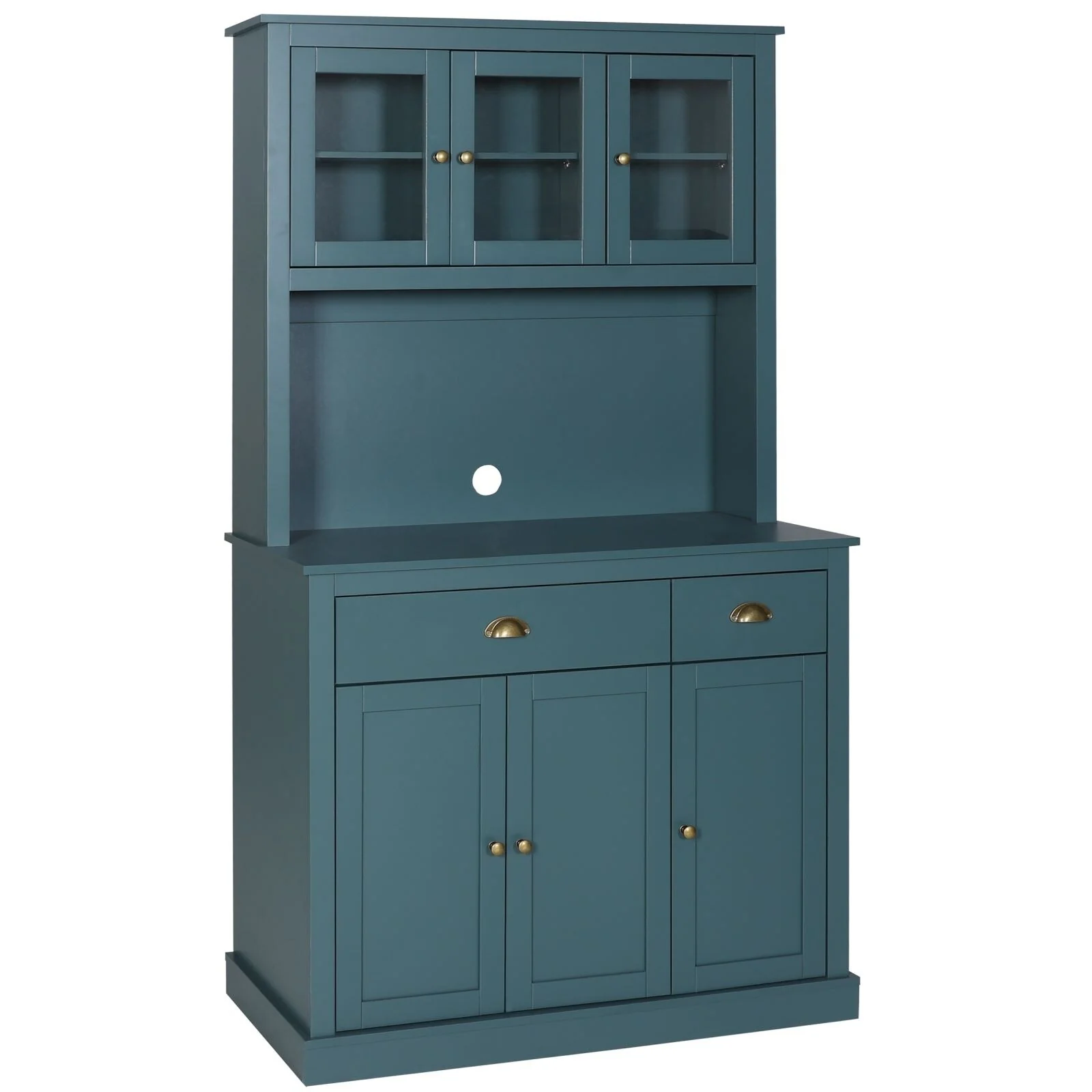 VEIKOUS Pantry Kitchen Cabinet Storage with Microwave Stand and 3 Adjustable Shelves