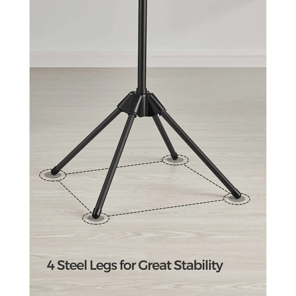 Stainless Steel Foldable Clothes Drying Rack with 360° Rotatable Arms Large Capacity and Space-Saving Design