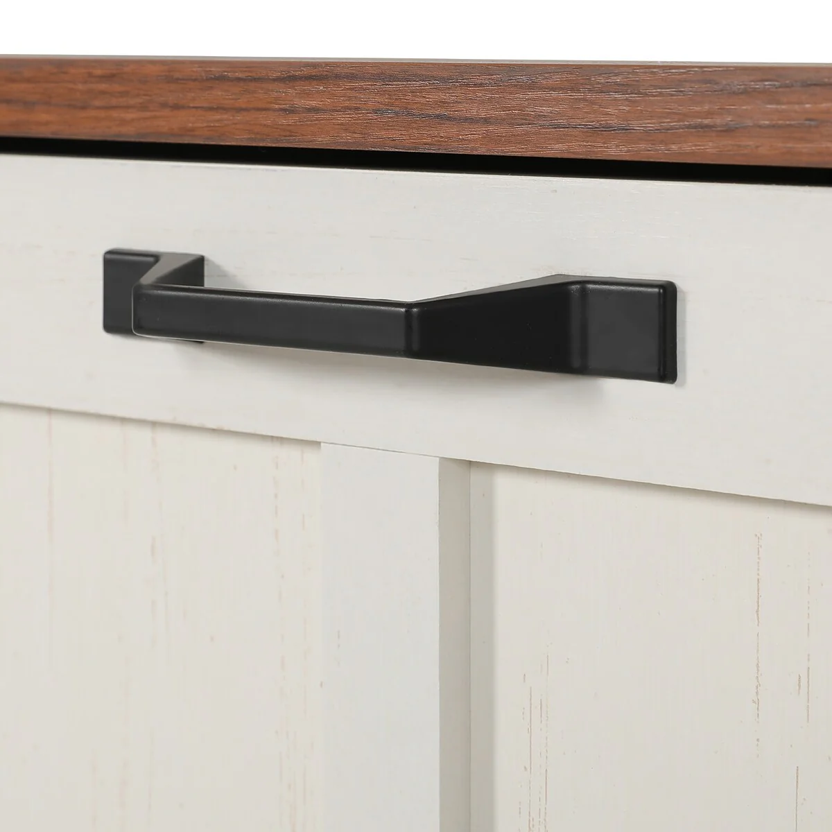 Moasis Kitchen Tilt Out Trash Cabinet Fits 13 Gallon Cabinet Trash Can with Outlet and Adjustable Shelves