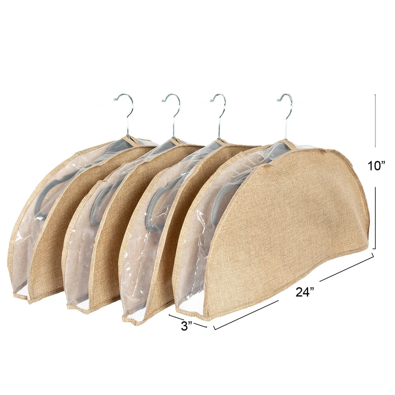 Household Essentials Hanging Garment Shoulder Dust Covers for Closet - 24.0