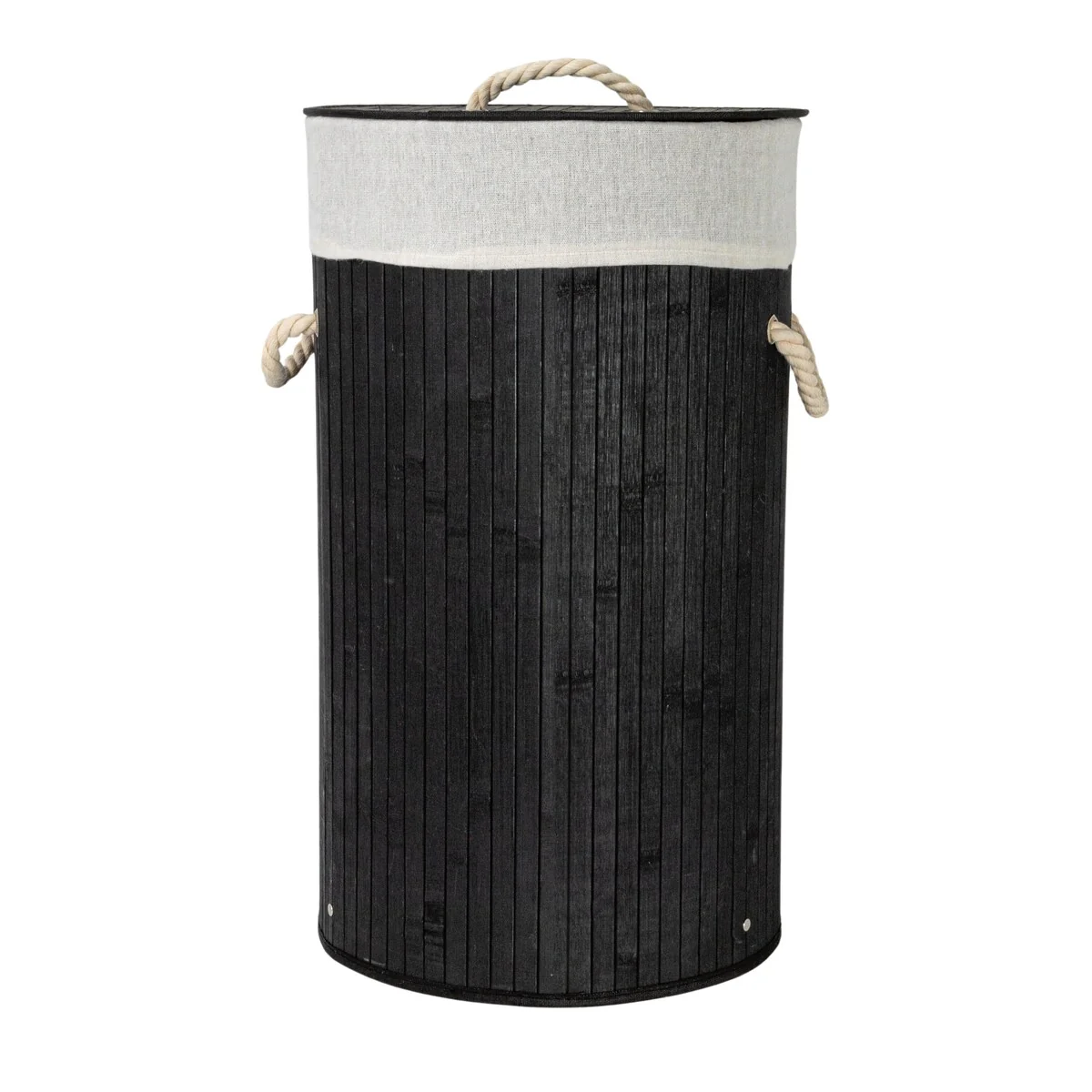 Household Essentials Bamboo Laundry Hamper with Handles and Removable Laundry Bag
