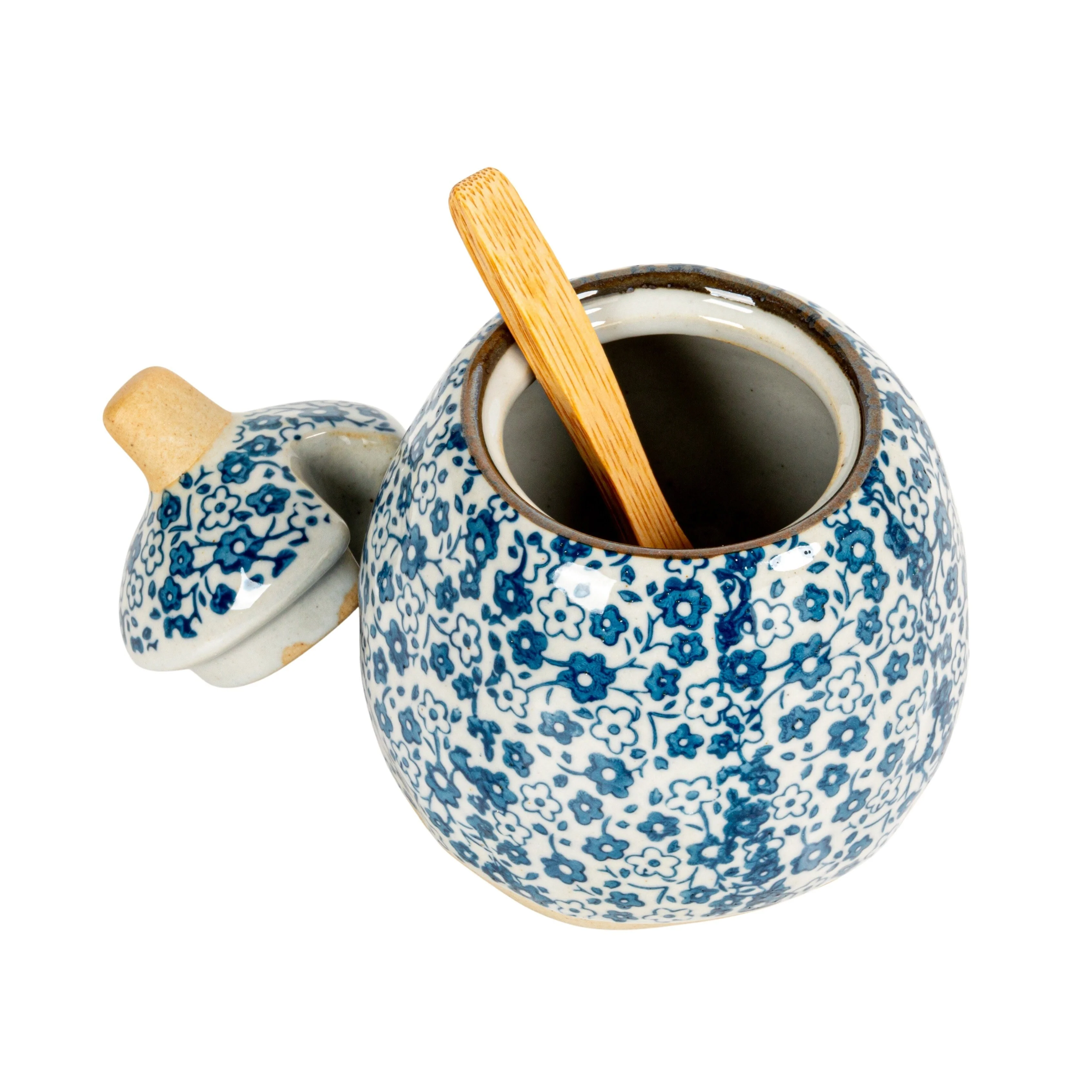 Hand-Painted Stoneware Sugar & Creamer (Set of 2 Pieces)
