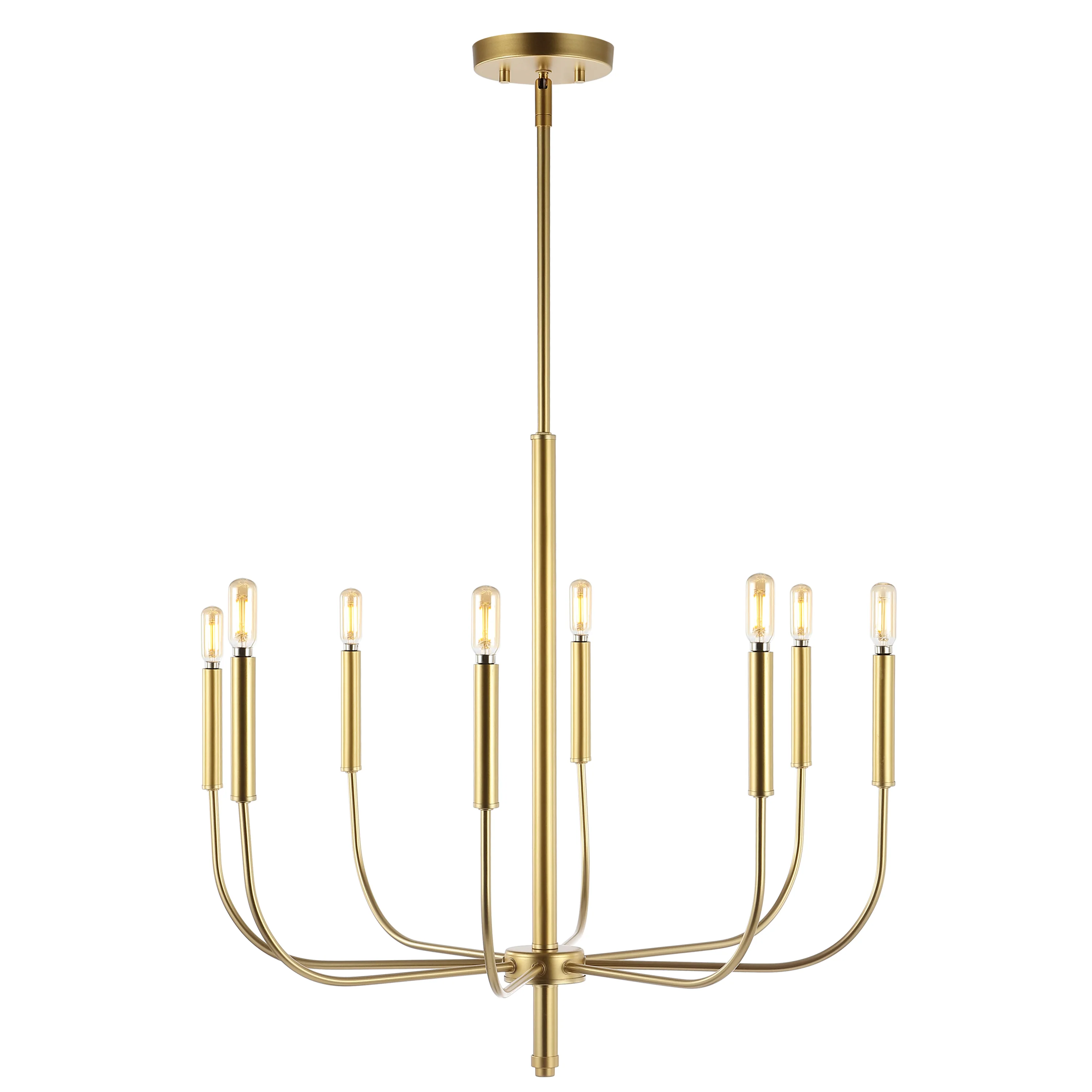 Amoros 8-Light Modern Mid-Century Iron LED Chandelier