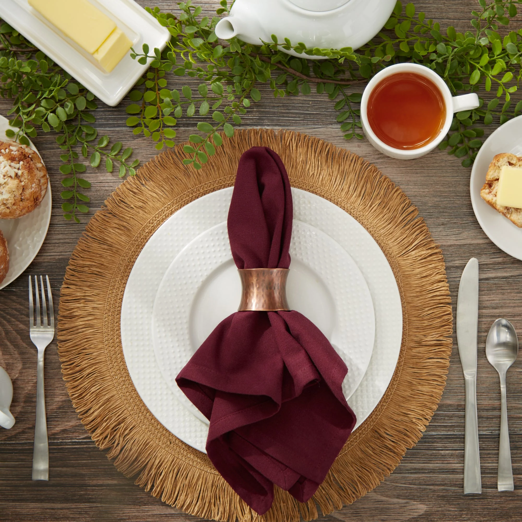 Blackberry Solid Napkins, Set Of 6