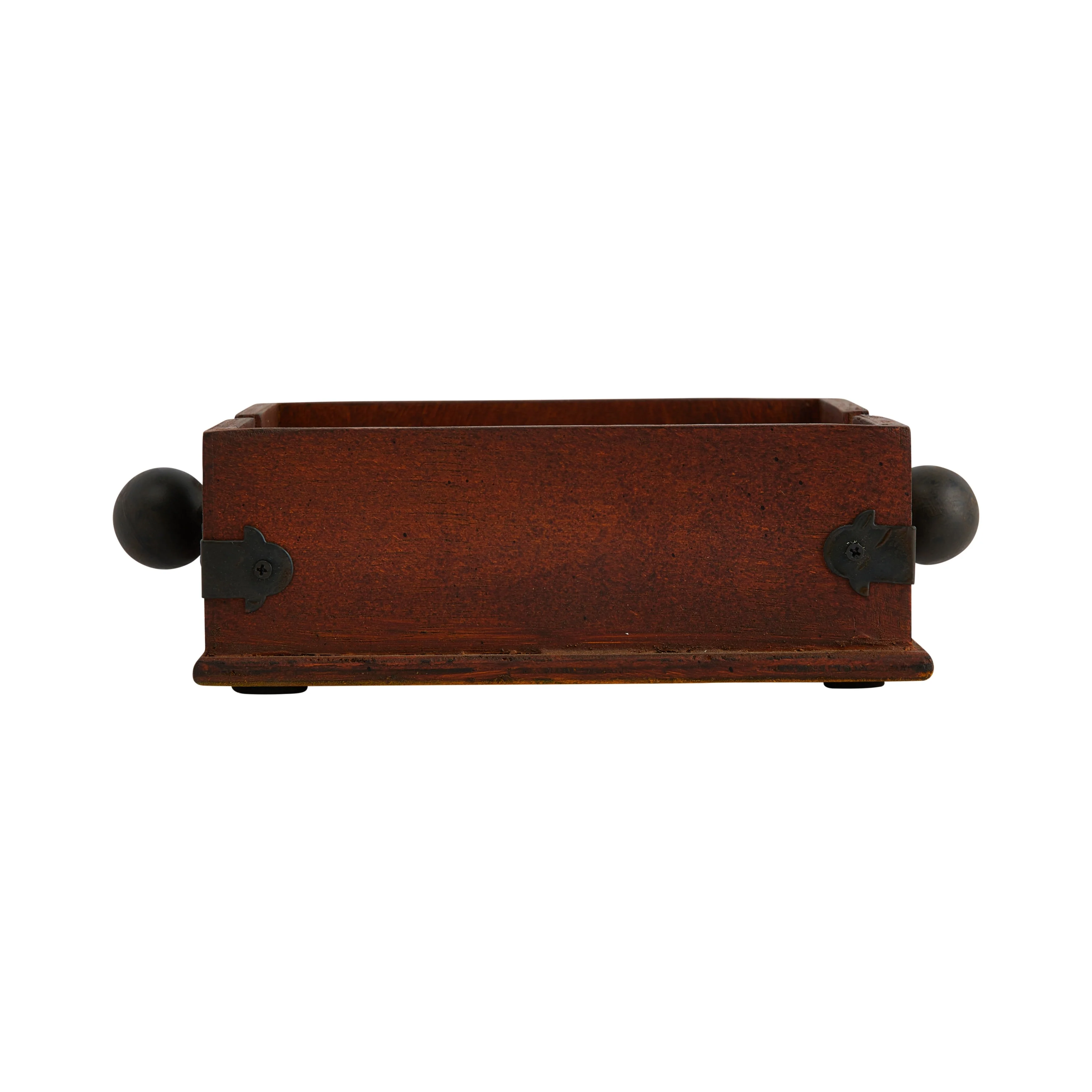 Wood Napkin Holder with Metal Bar