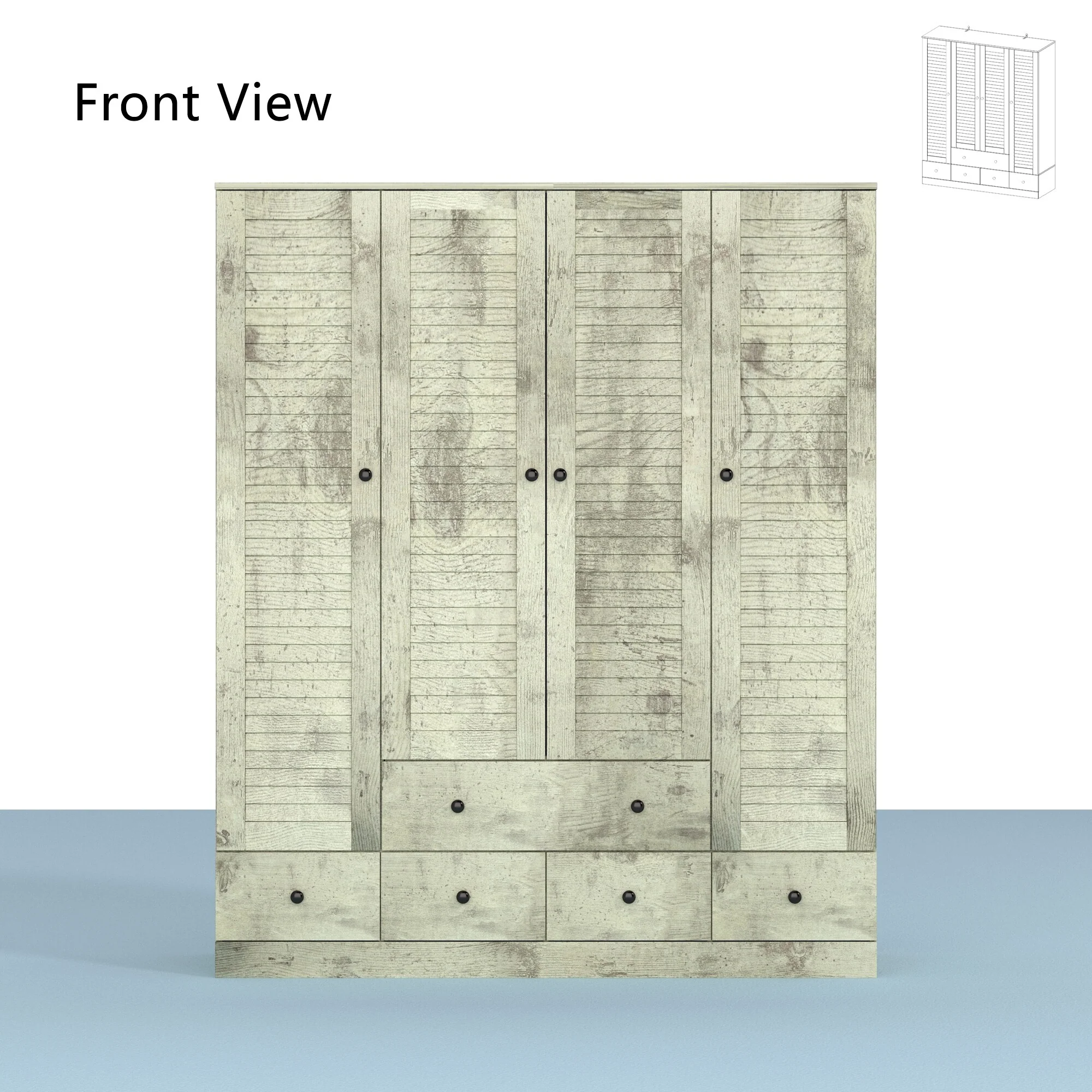 Contemporary Modern Freestanding Wardrobe Armoire Closet, 70