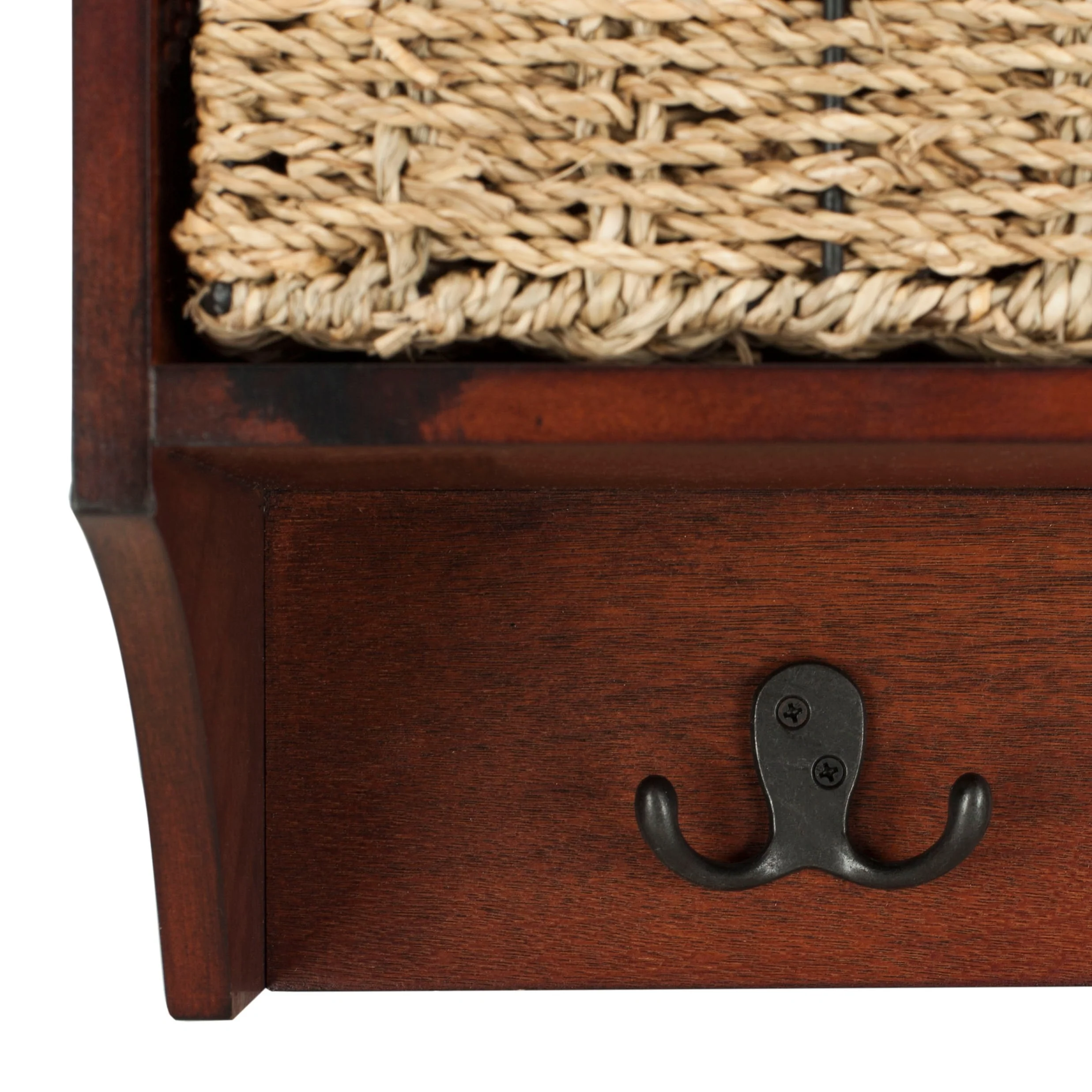 SAFAVIEH Jemina Black Hanging 3-Basket Wall Rack - 28