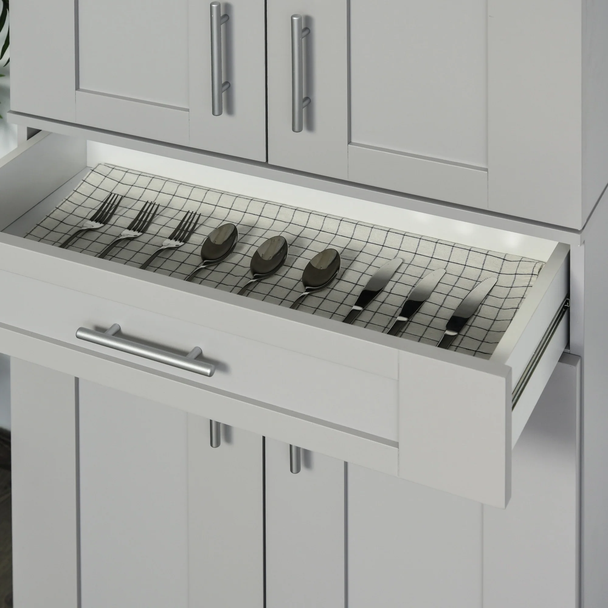 HOMCOM Modern Kitchen Pantry Freestanding Cabinet Cupboard - 30