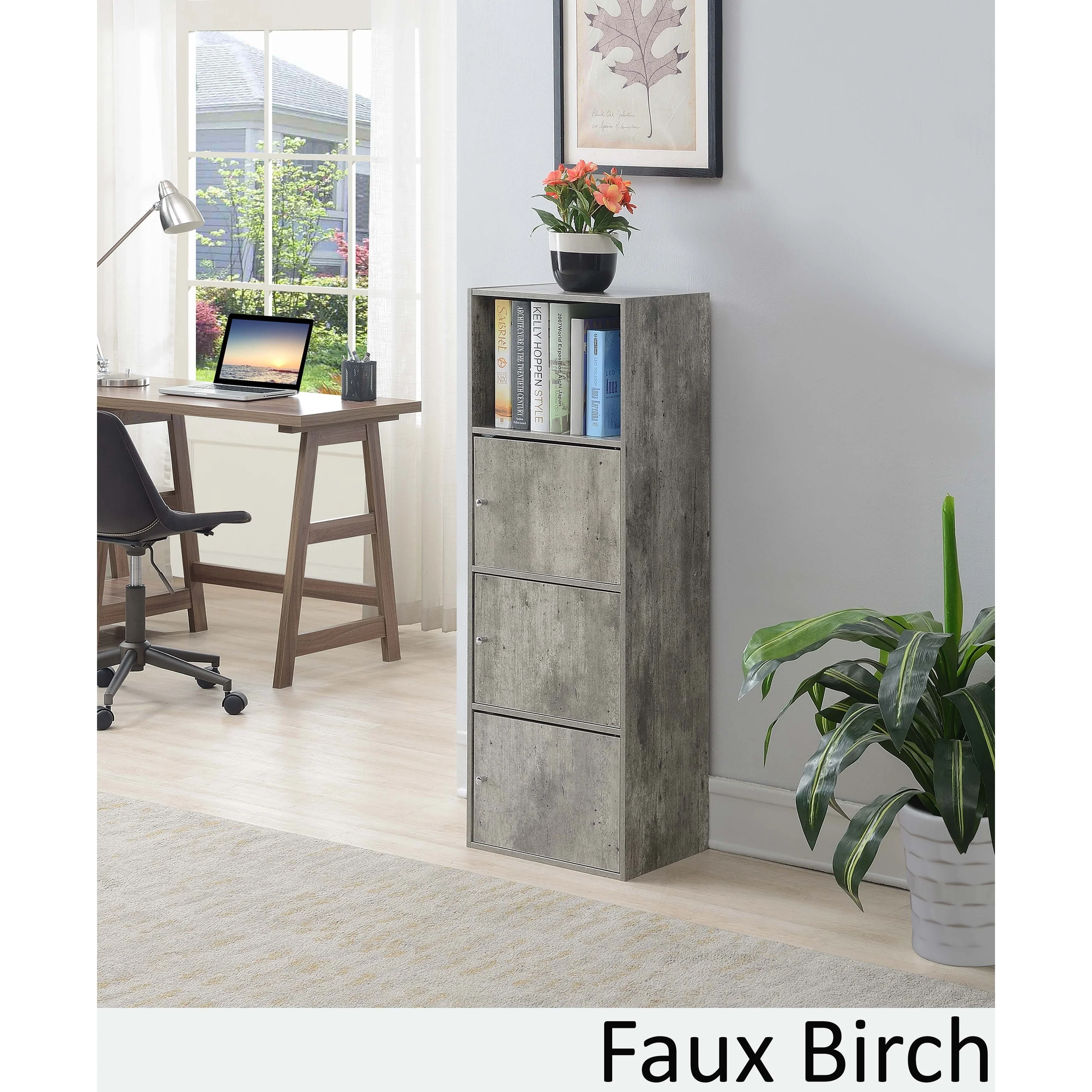 Convenience Concepts Xtra Storage 3 Door Cabinet with Shelf