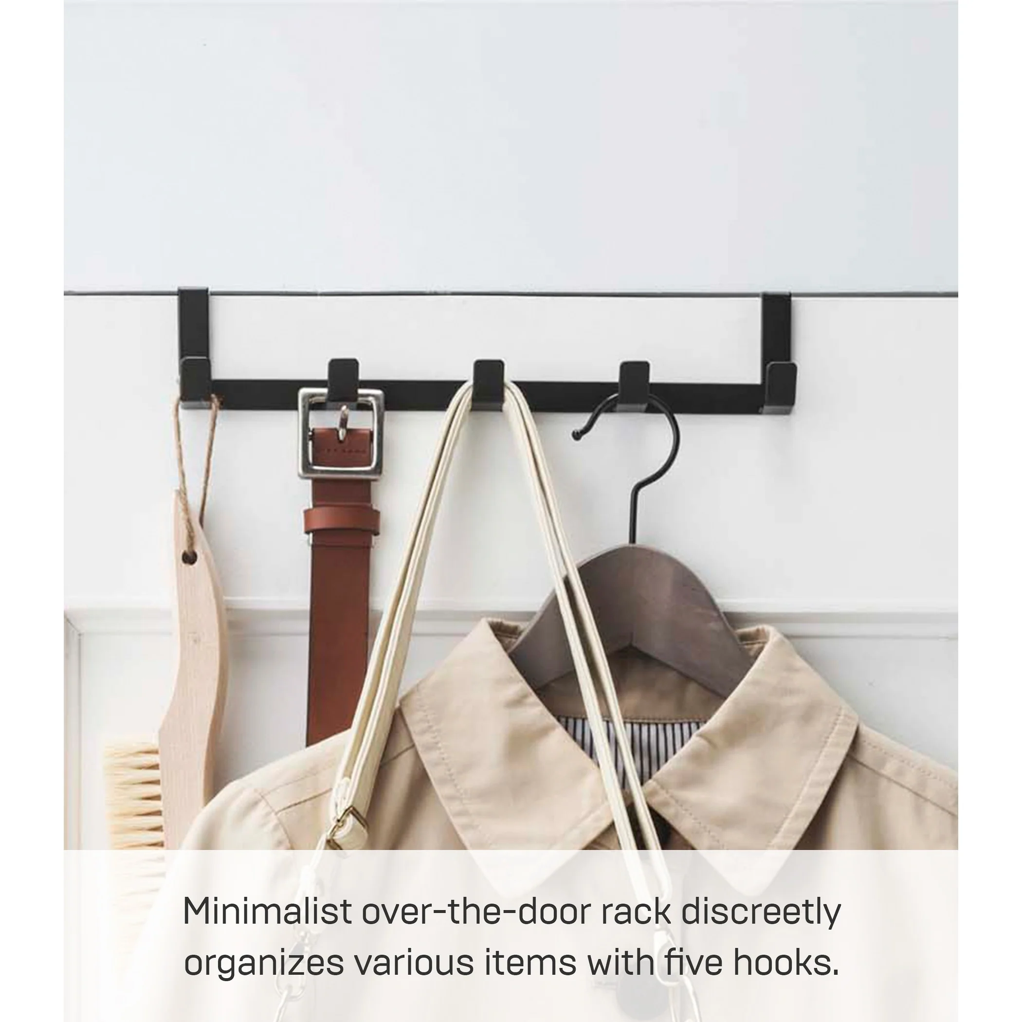 Yamazaki Home Over-the-Door Hanger, Steel, Up To 1.375