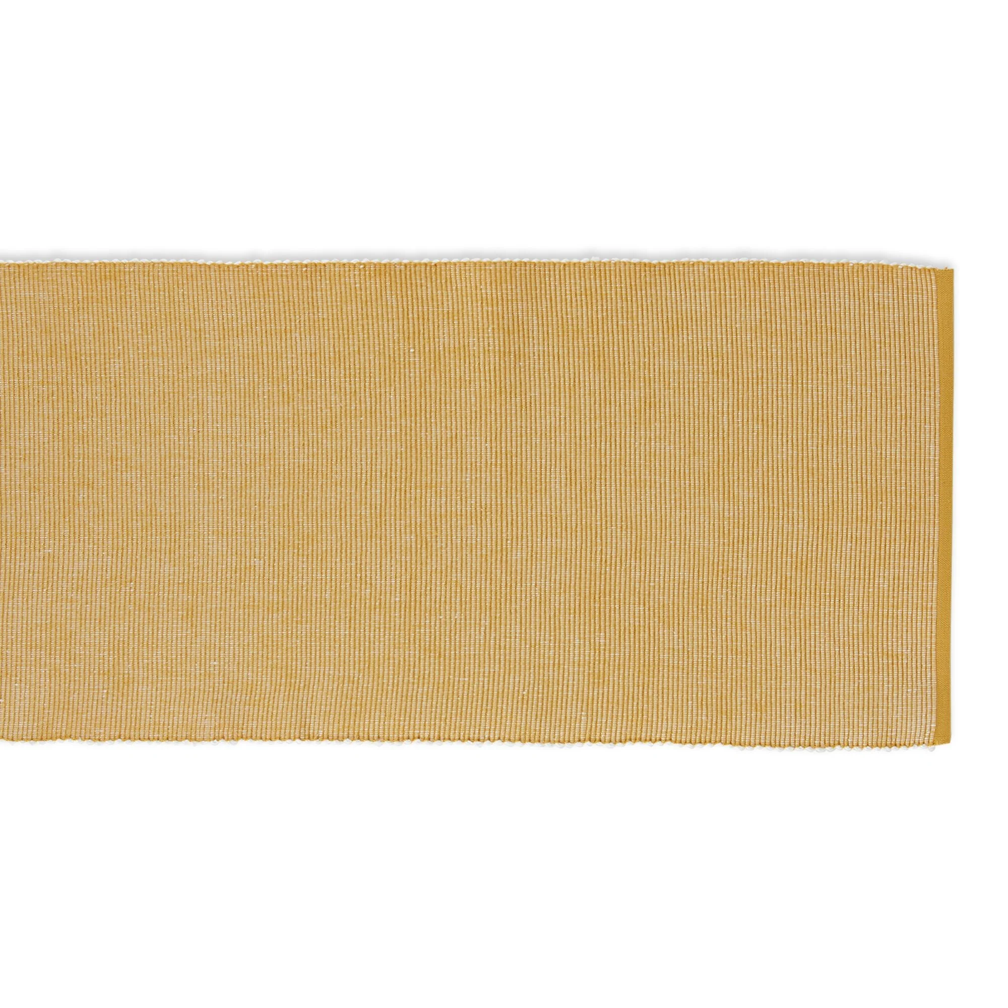 Honey Gold/White 2-Tone Ribbed Table Runner 13X72