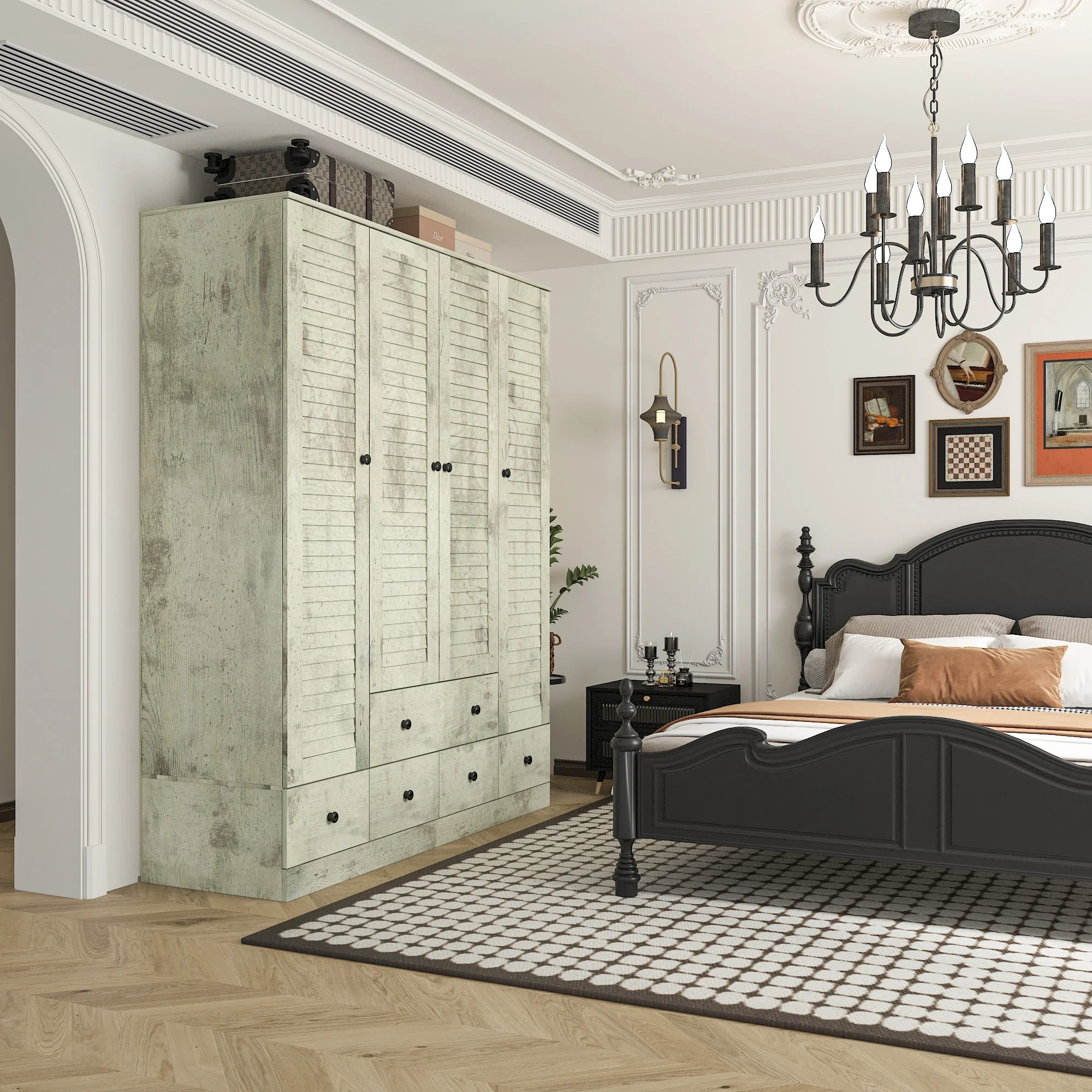 Contemporary Modern Freestanding Wardrobe Armoire Closet, 70