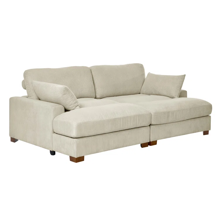 Mordecai 90'' Corduroy Sleeper Sofa