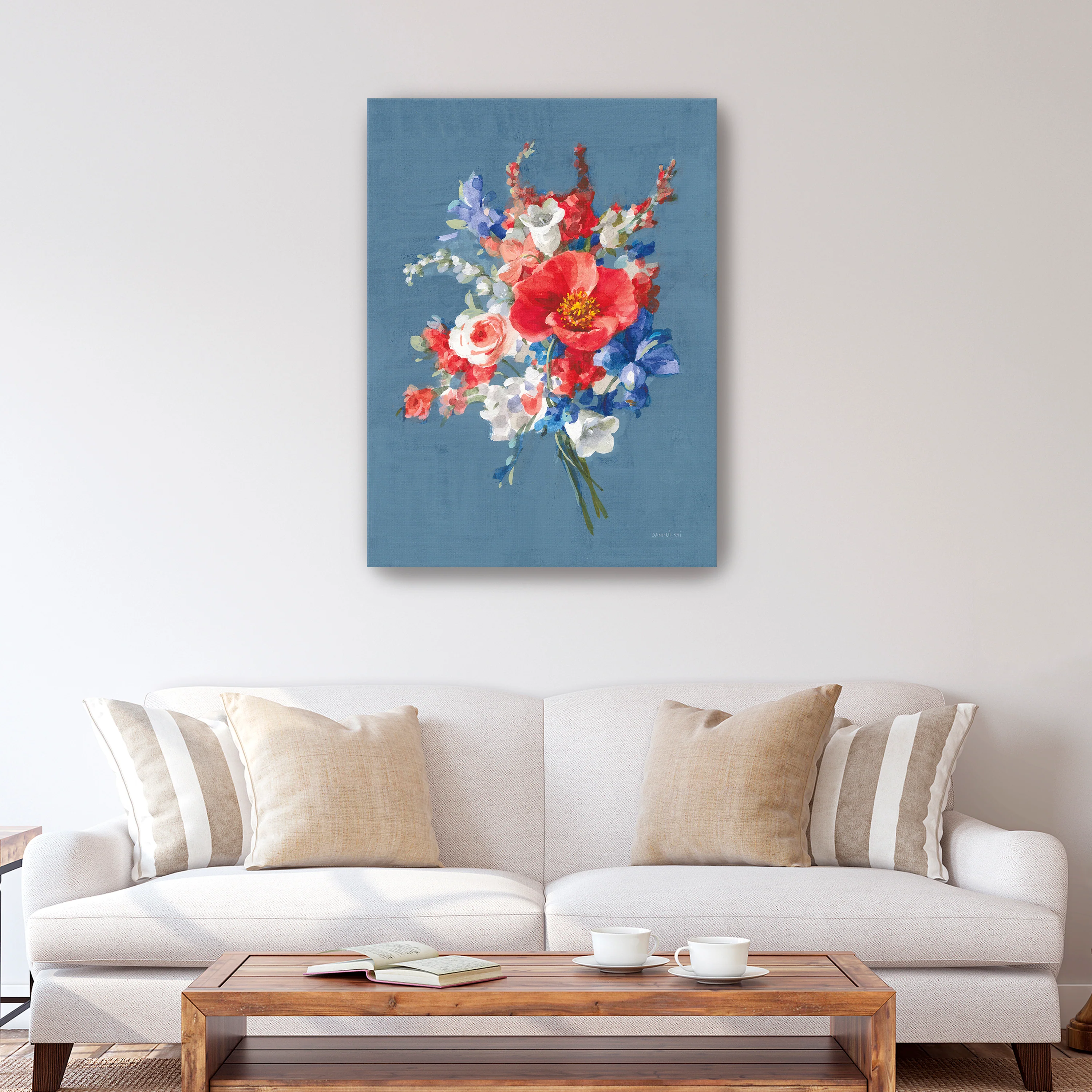July Bouquet Canvas Giclee