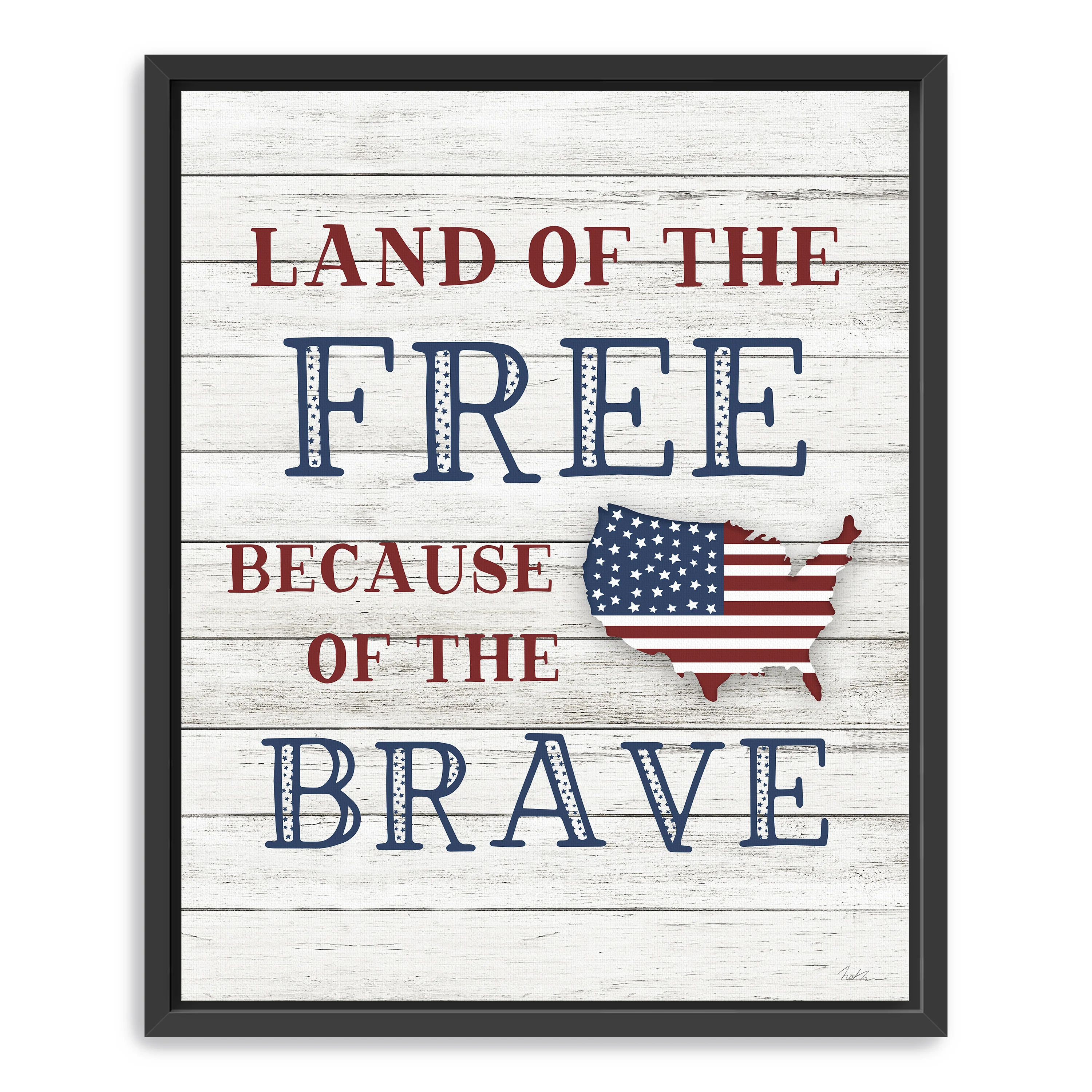 Because of the Brave Canvas Giclee