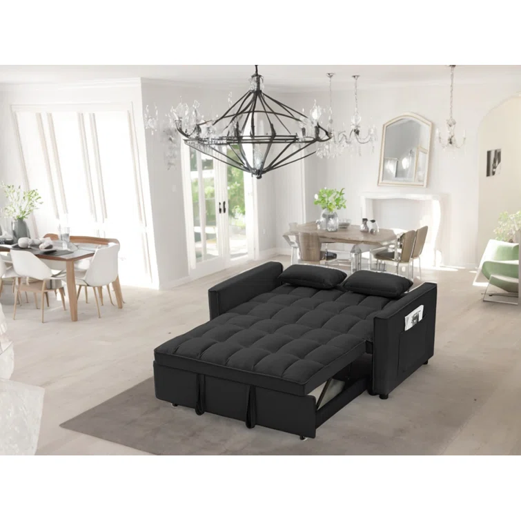 Dameion 55.20'' Velvet Sleeper Sofa