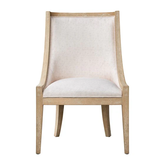 Upholstered Dining Chair with Nailhead Trim and Recessed Arms