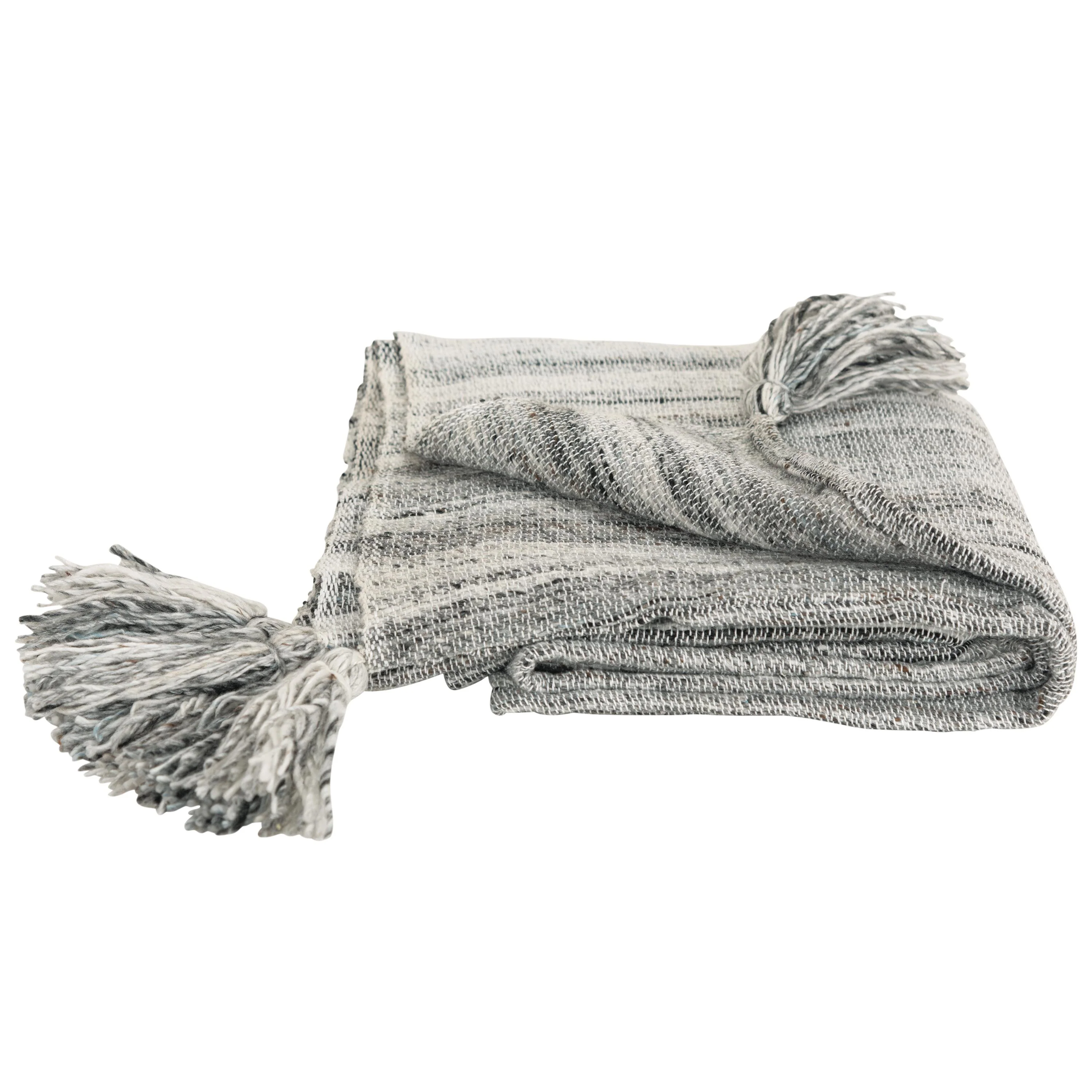 Woven Abstract Tassel Throw