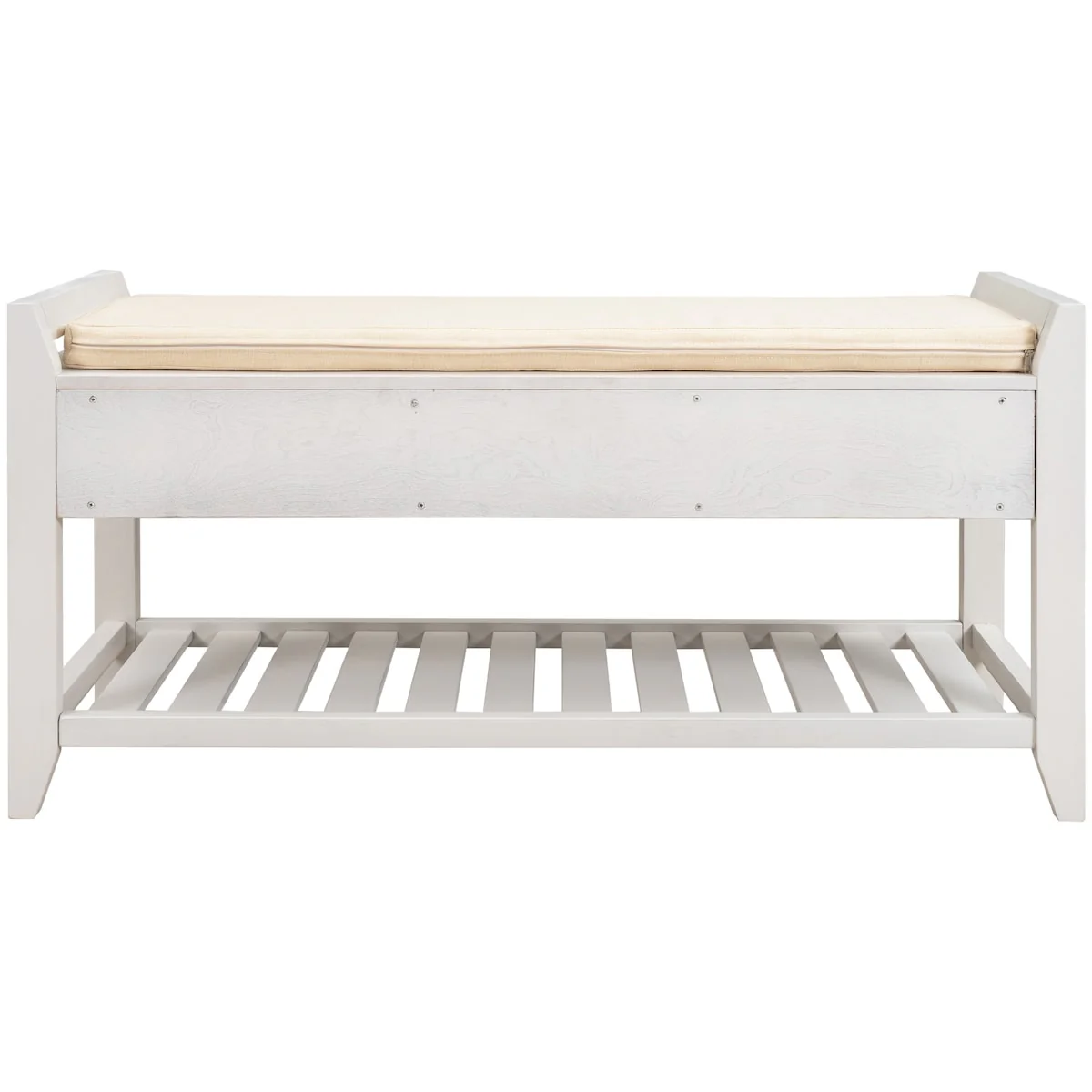 Modern Multipurpose Entryway Storage Bench With Upholstered Seat and Drawers