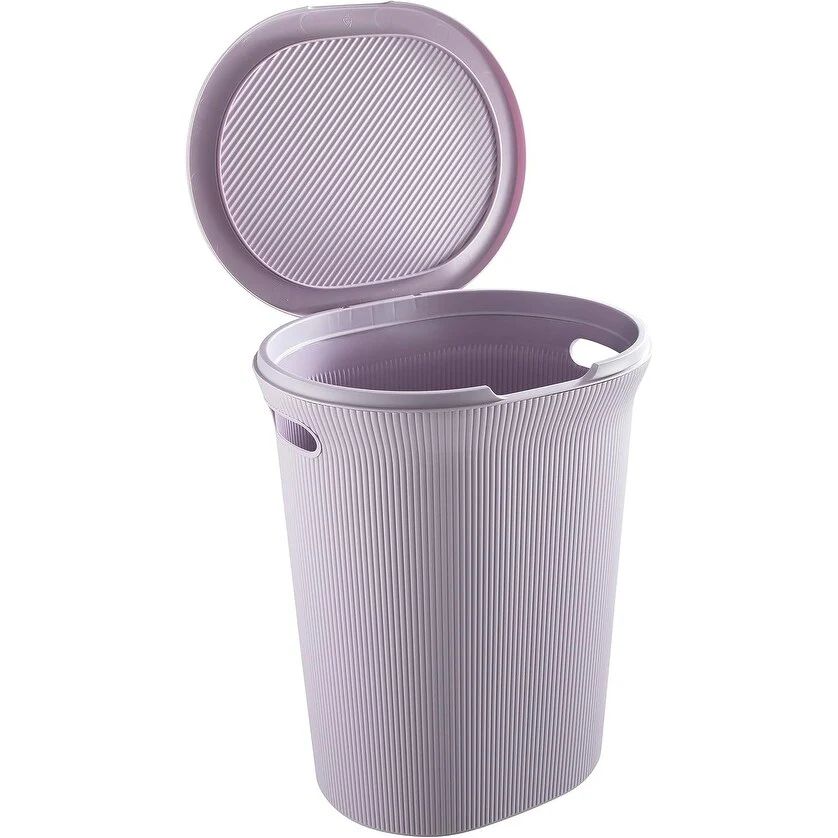 Ribbed Laundry Basket 35 Liter Lilac - 40 Liter