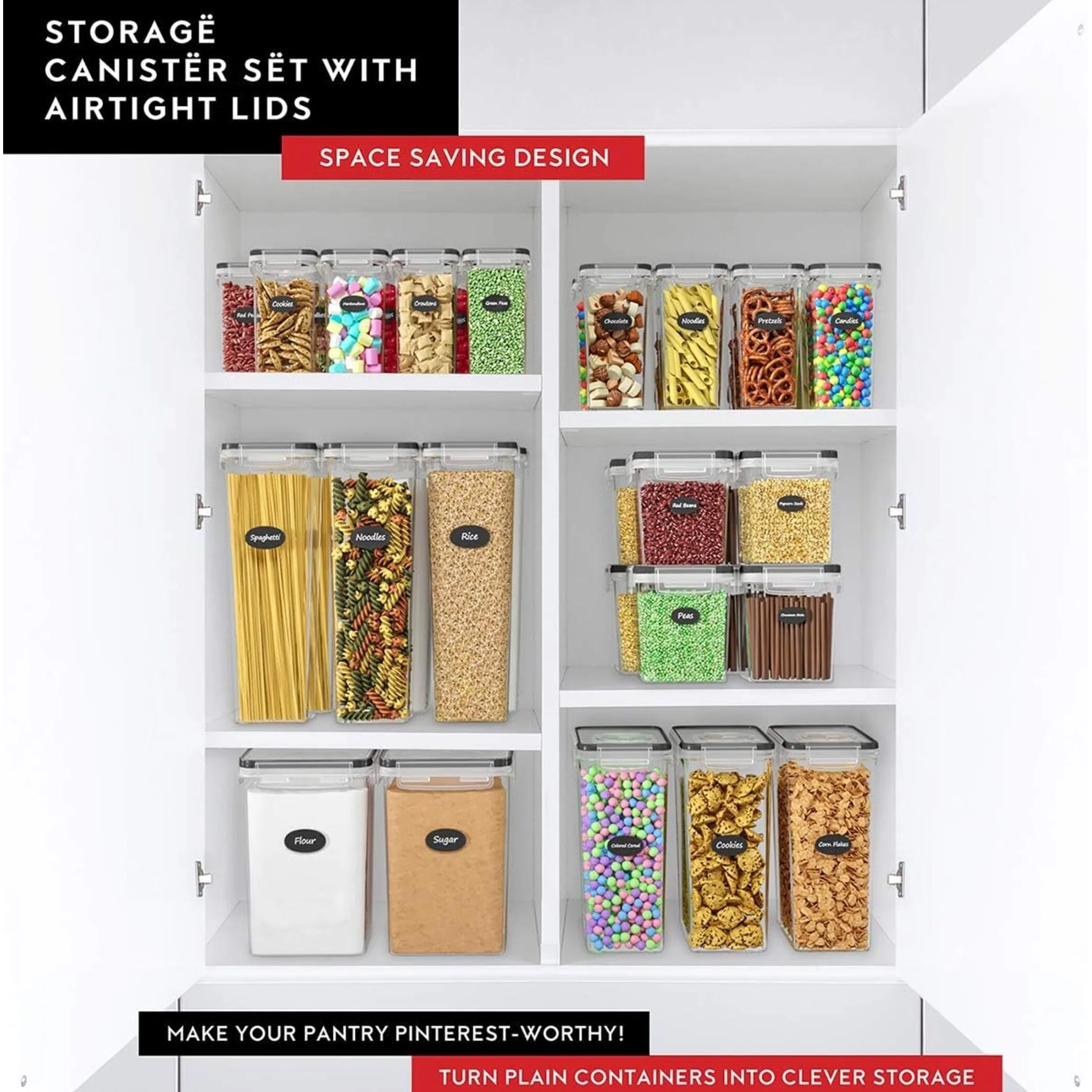 DWËLLZA KITCHEN 4L Cereal Containers Storage Set of 4