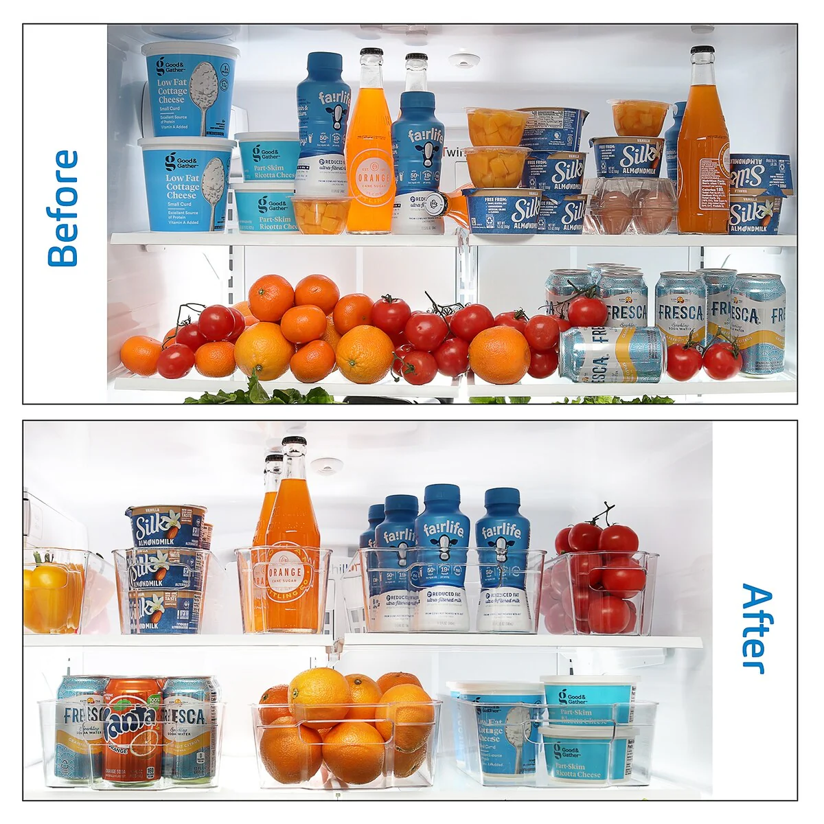 StorageBud Stackable Fridge Organizer Bins