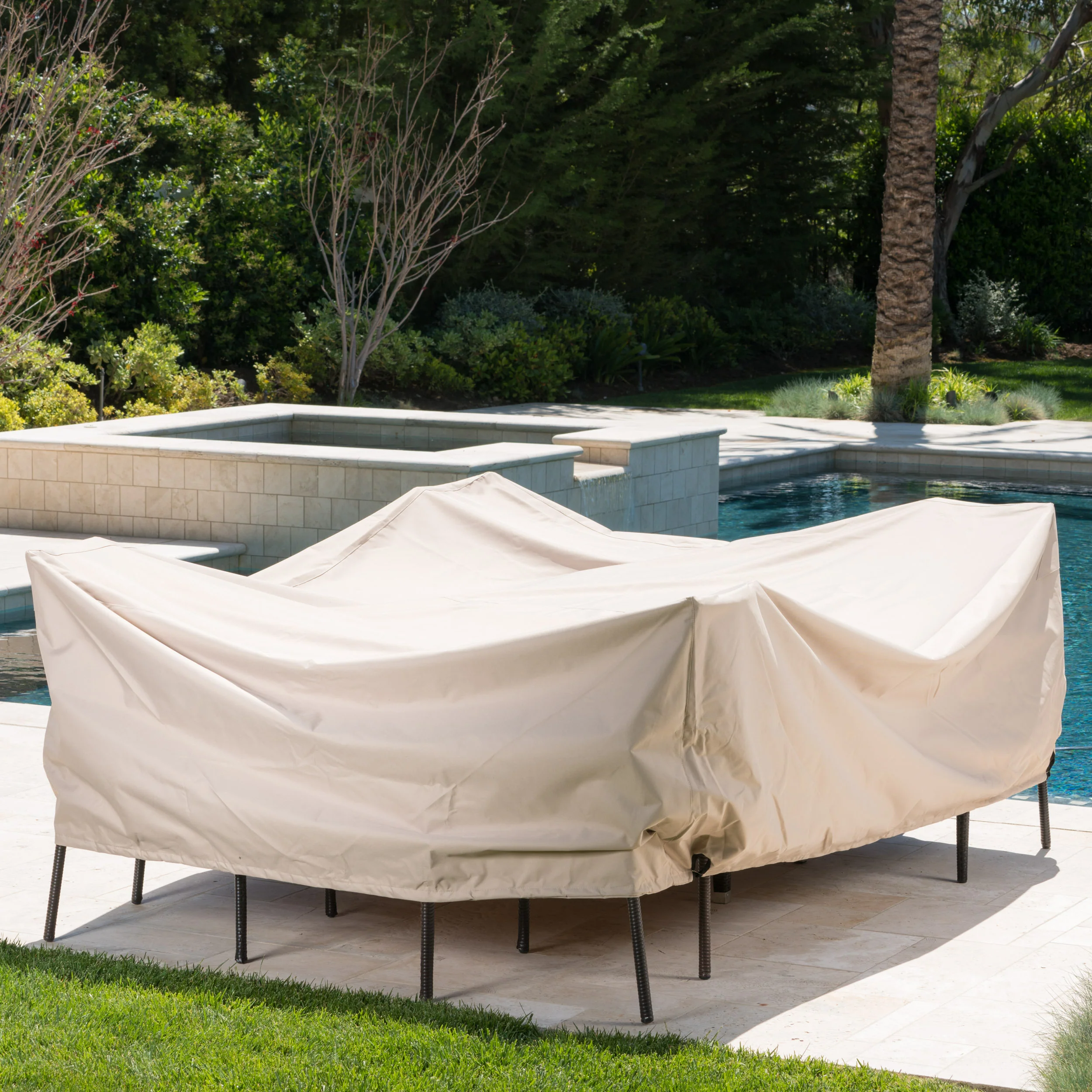 Outdoor Dining Set Cover with Waterproof Fabric