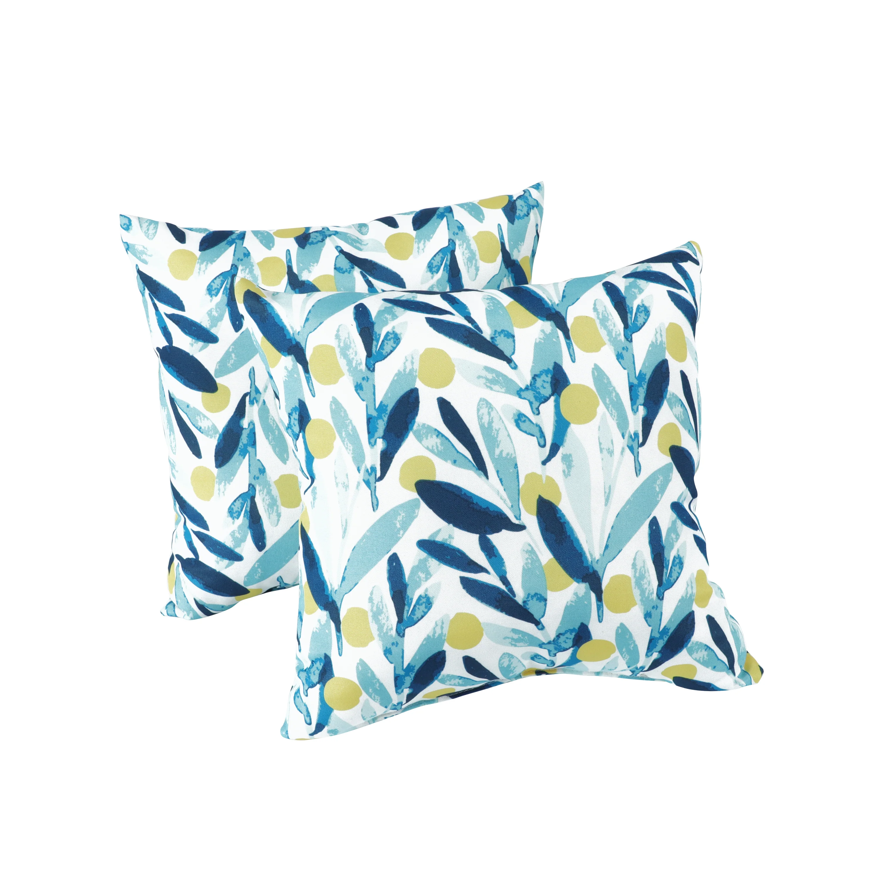 Lemon Outdoor Square Pillows, Set of 2