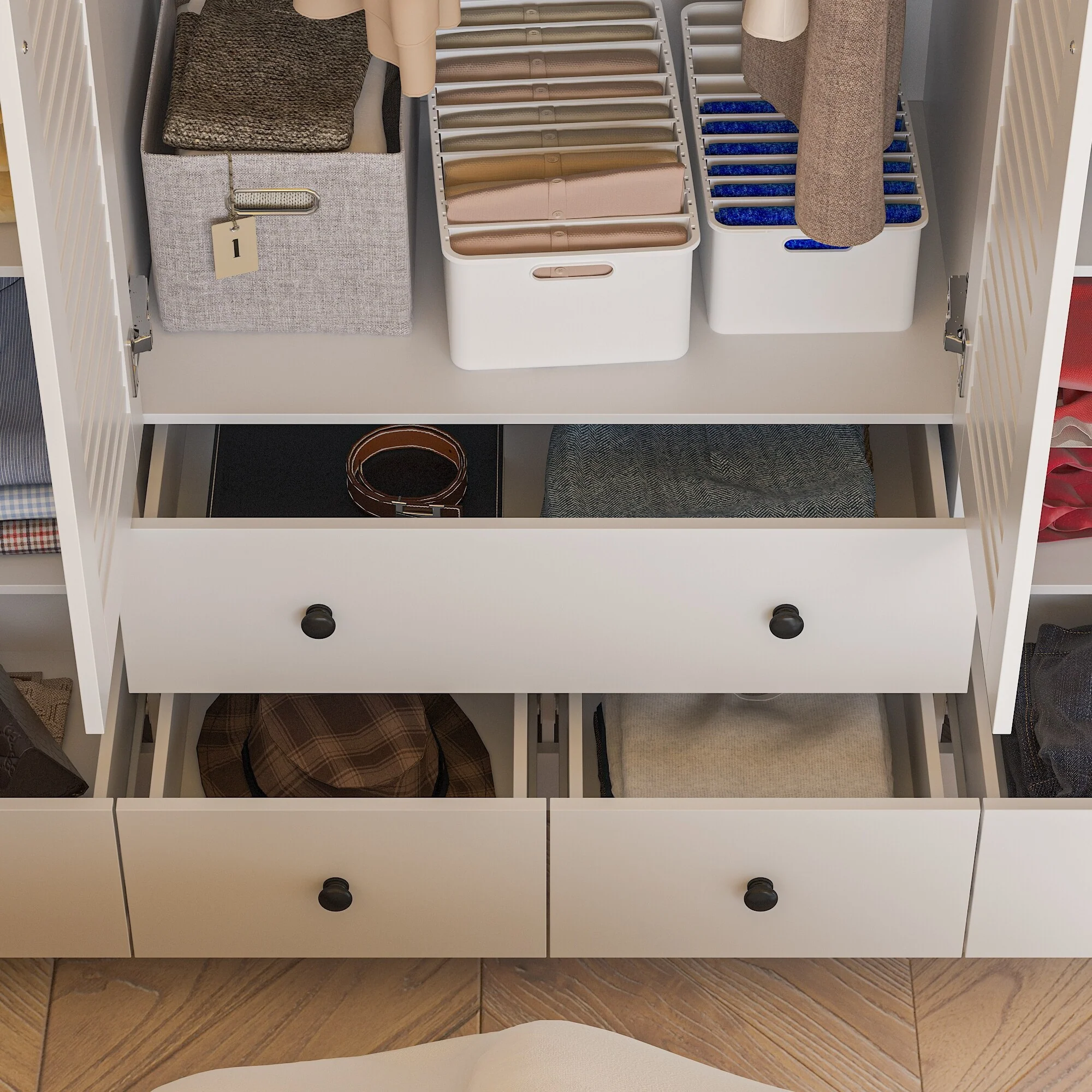 Contemporary Modern Freestanding Wardrobe Armoire Closet, 70