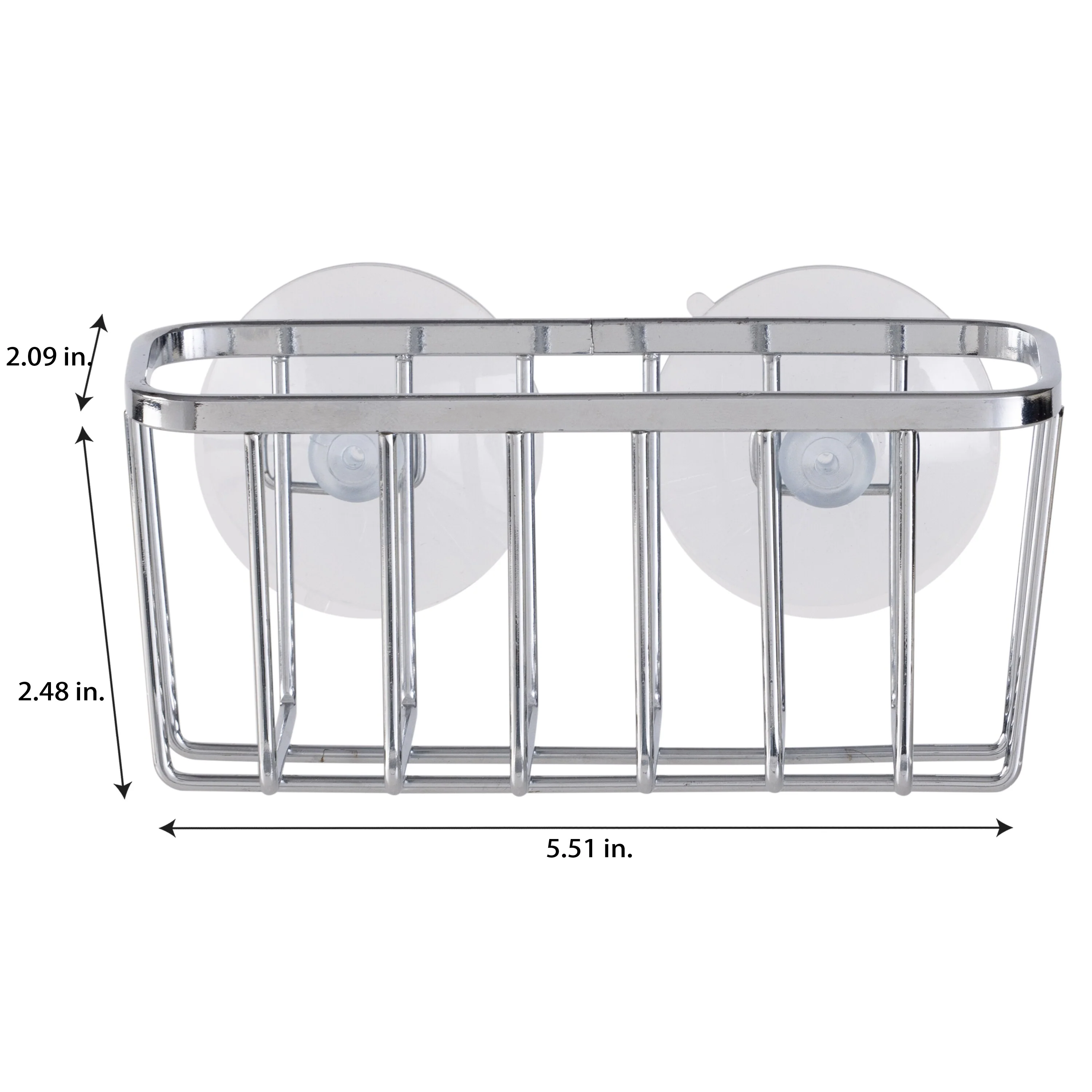 Simply Kitchen Details Silvertone Chrome Iron Suction-mount Sponge Holder - 5.5