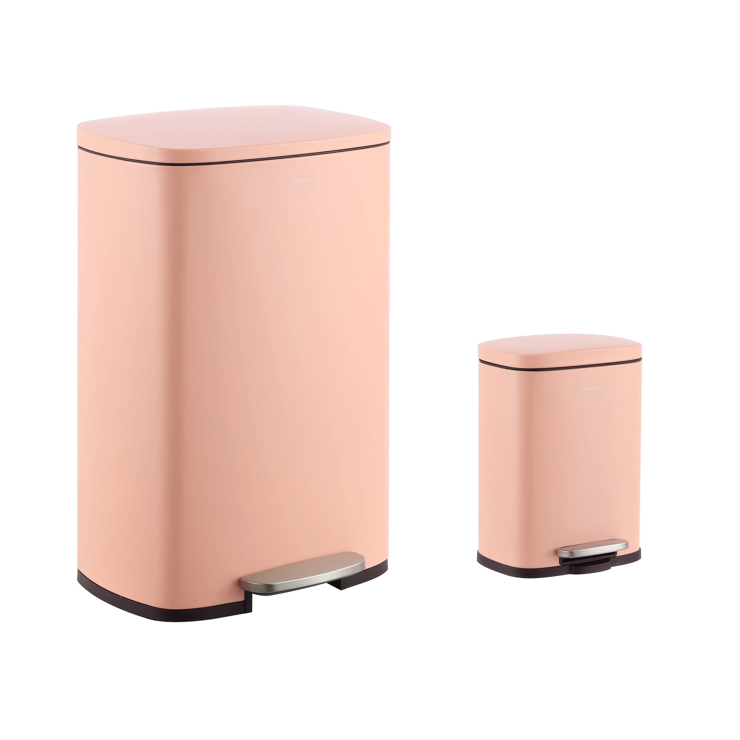happimess 13-Gallon Trash Can with Soft-Close Lid and FREE Mini Trash Can