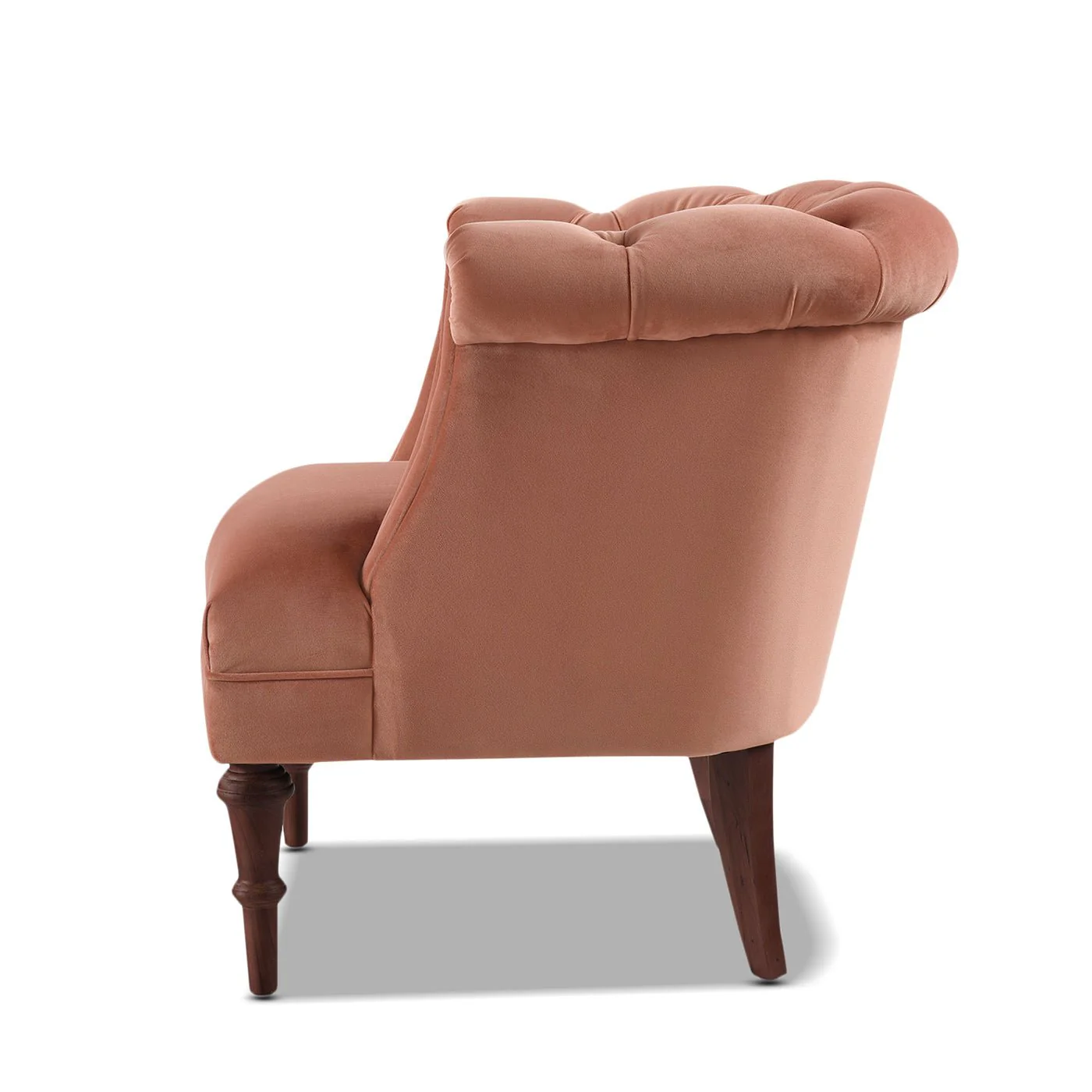 Comforts Upholstered Accent Chair with Recessed Arms and Barrel Design