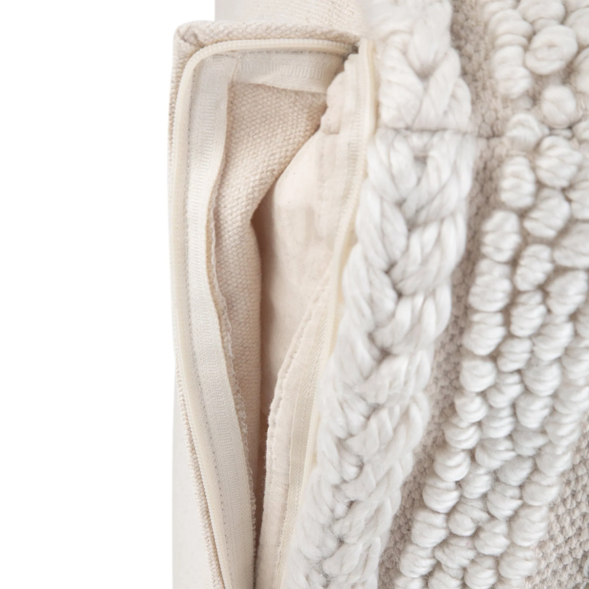 Zenarique Handcrafted Cotton Woven Pinstripe Pouf