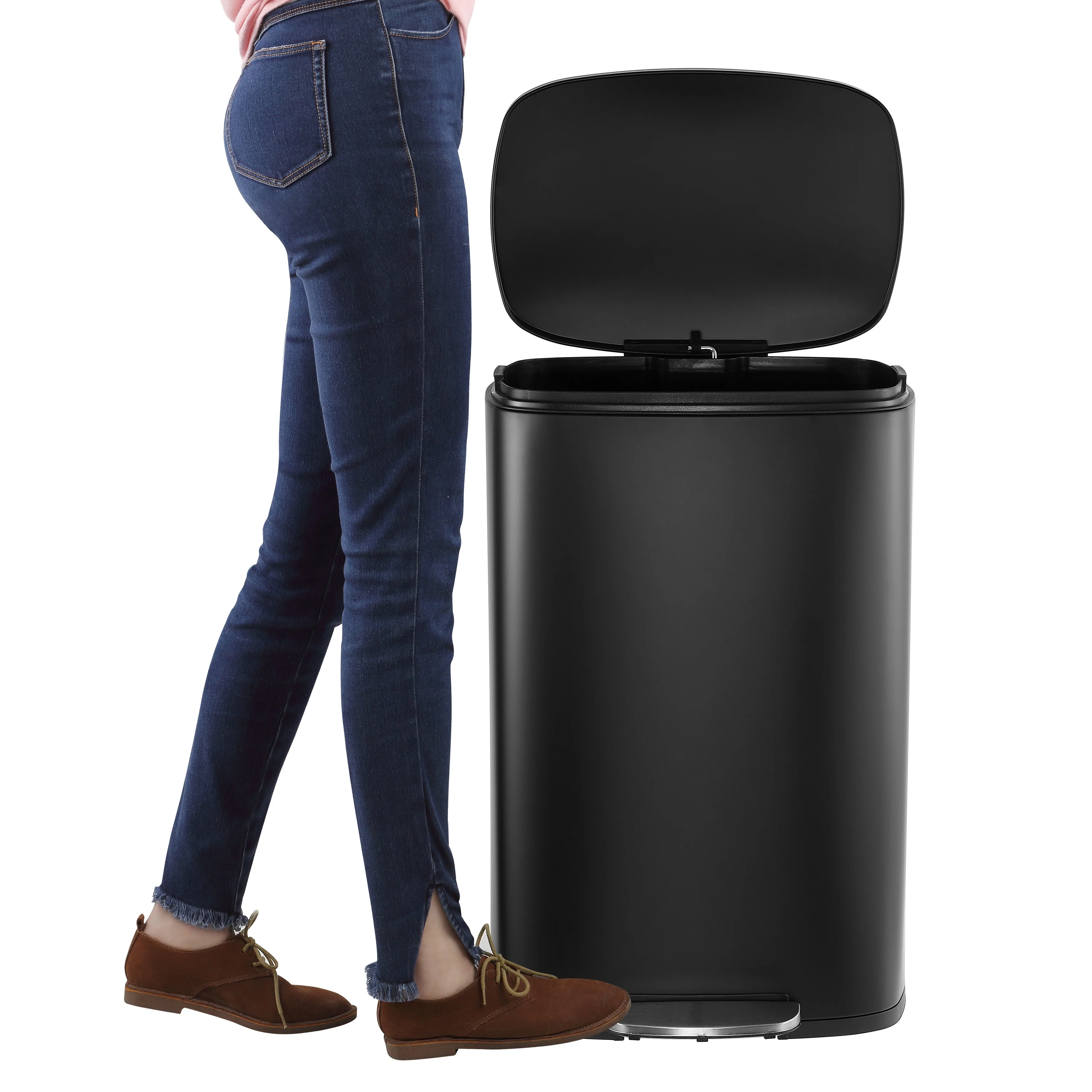happimess 13-Gallon Trash Can with Soft-Close Lid and FREE Mini Trash Can