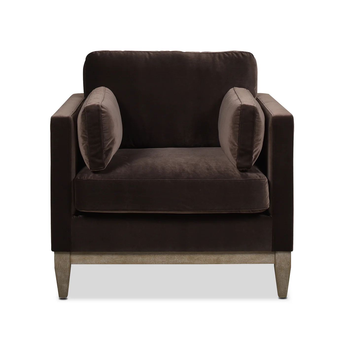 Contour Velvet Upholstered Accent Chair with Removable and Reversible Back