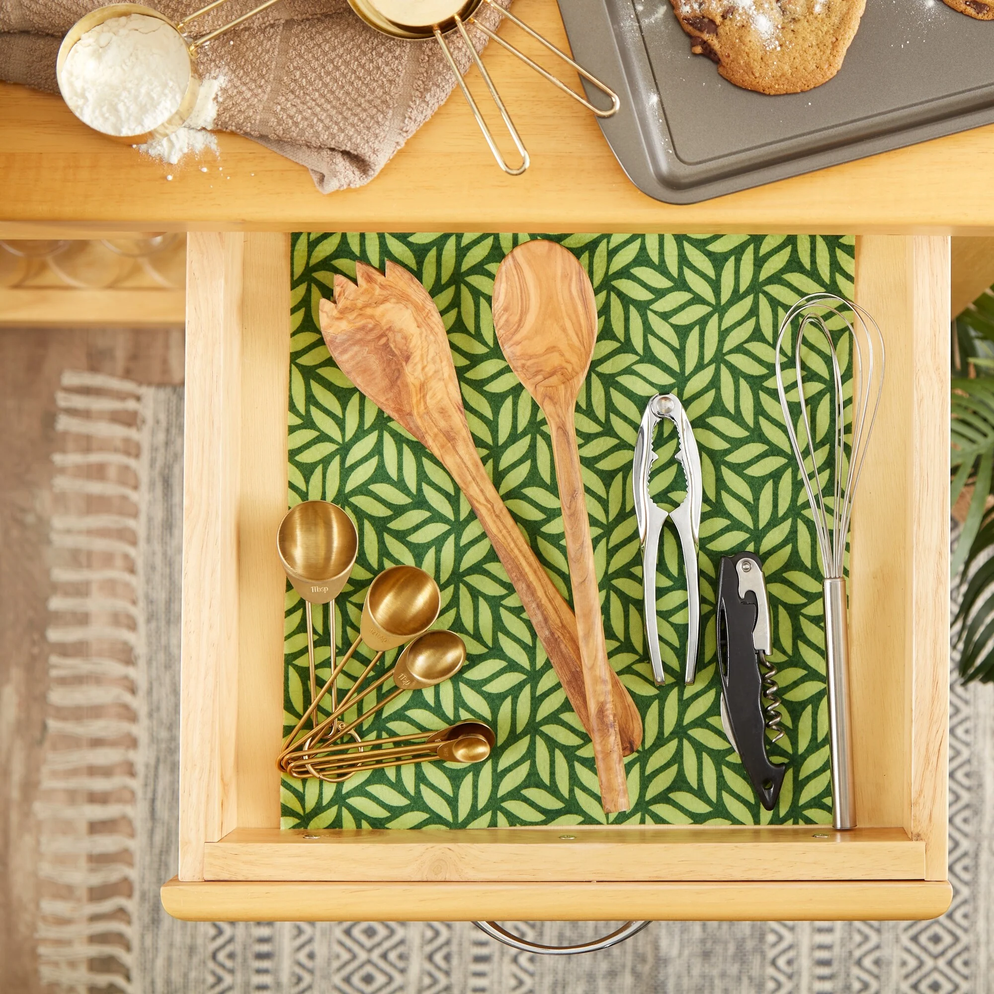 DII Nautical Blue Market Print Fridge Liner (Set of 6)