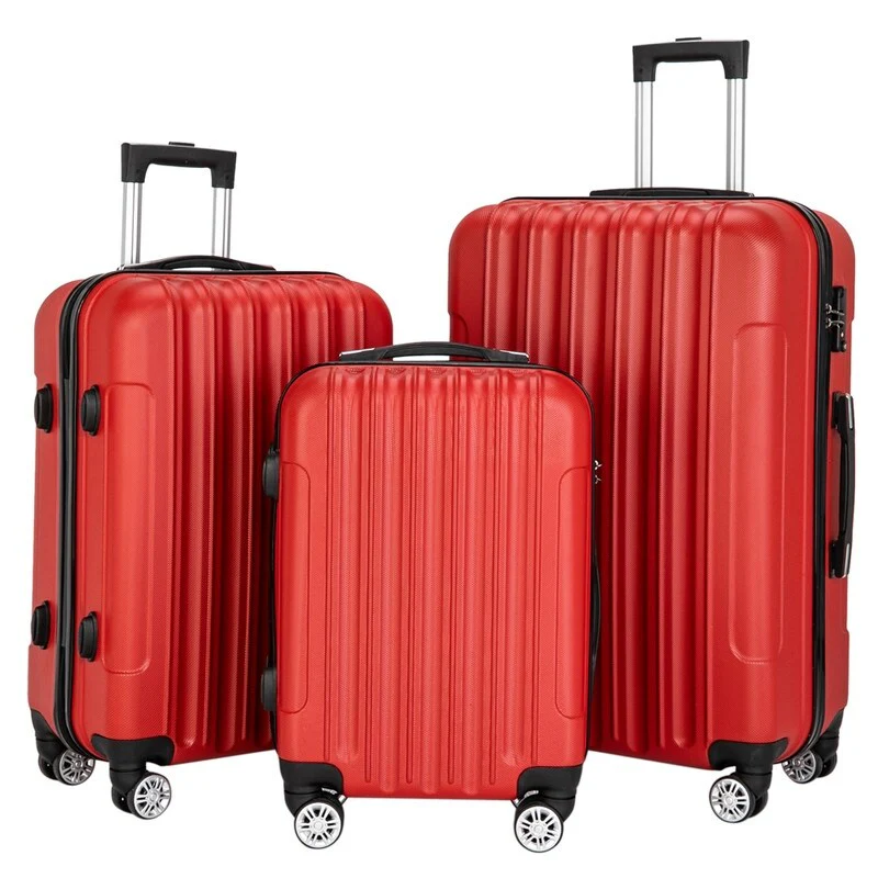 3-Pcs Luggage Sets, Trunk Set, ABS Lightweight Suitcase Sets with TSA Lock & Spinner Wheels, 20in/24in/28in