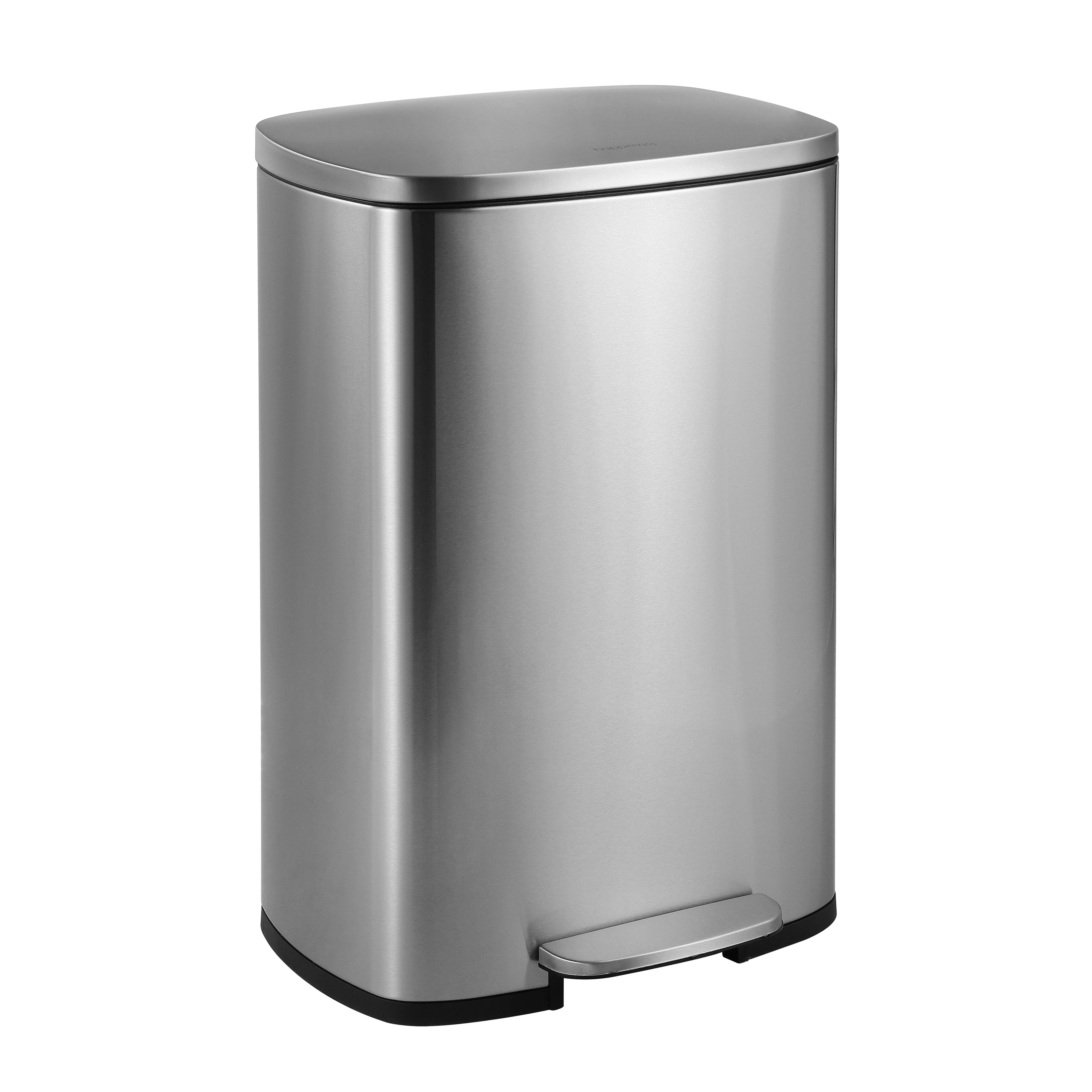 happimess 13-Gallon Trash Can with Soft-Close Lid and FREE Mini Trash Can