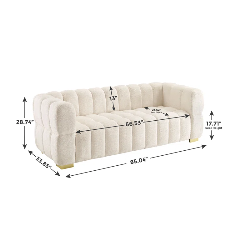Makirah 85.04'' Upholstered Sofa