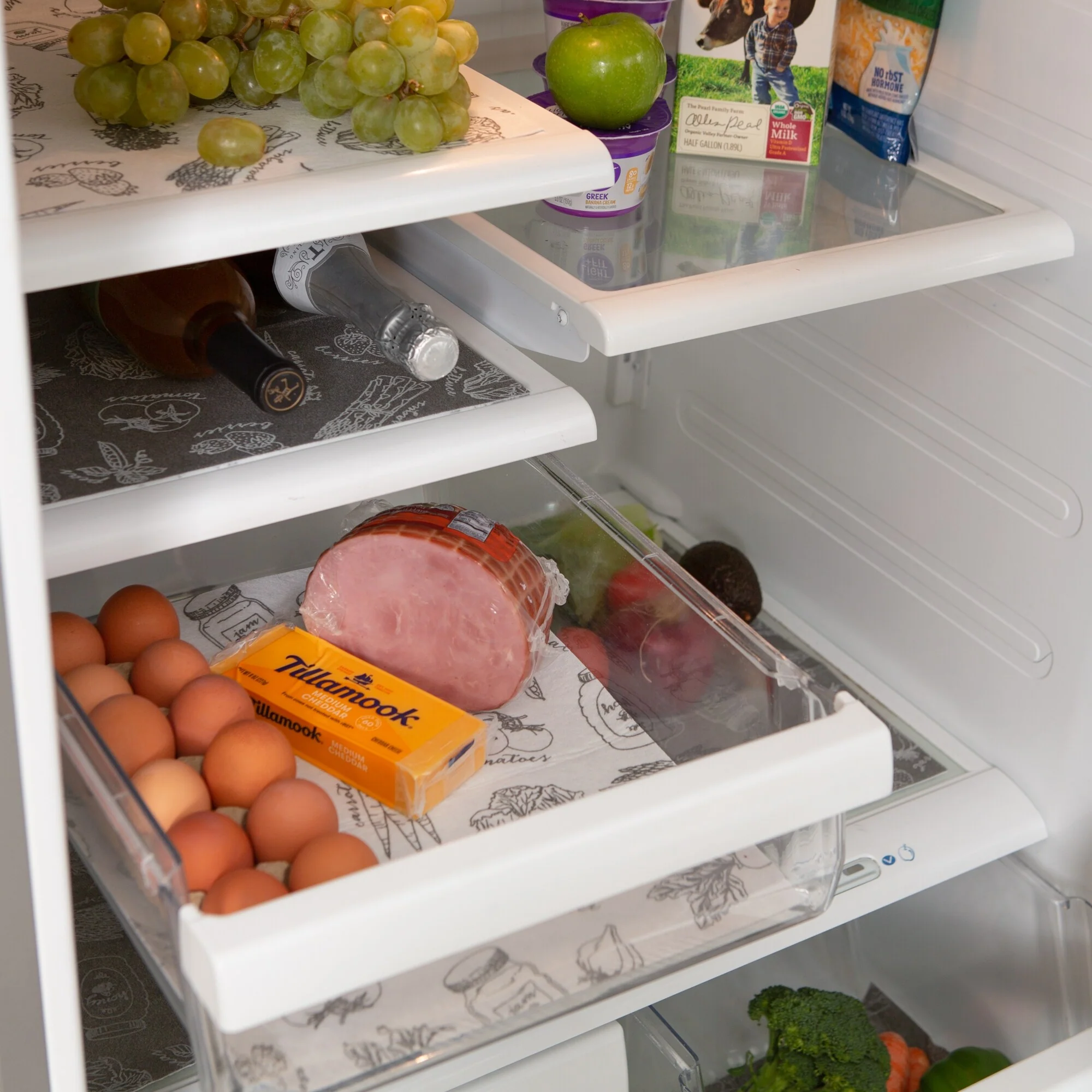 DII Nautical Blue Market Print Fridge Liner (Set of 6)